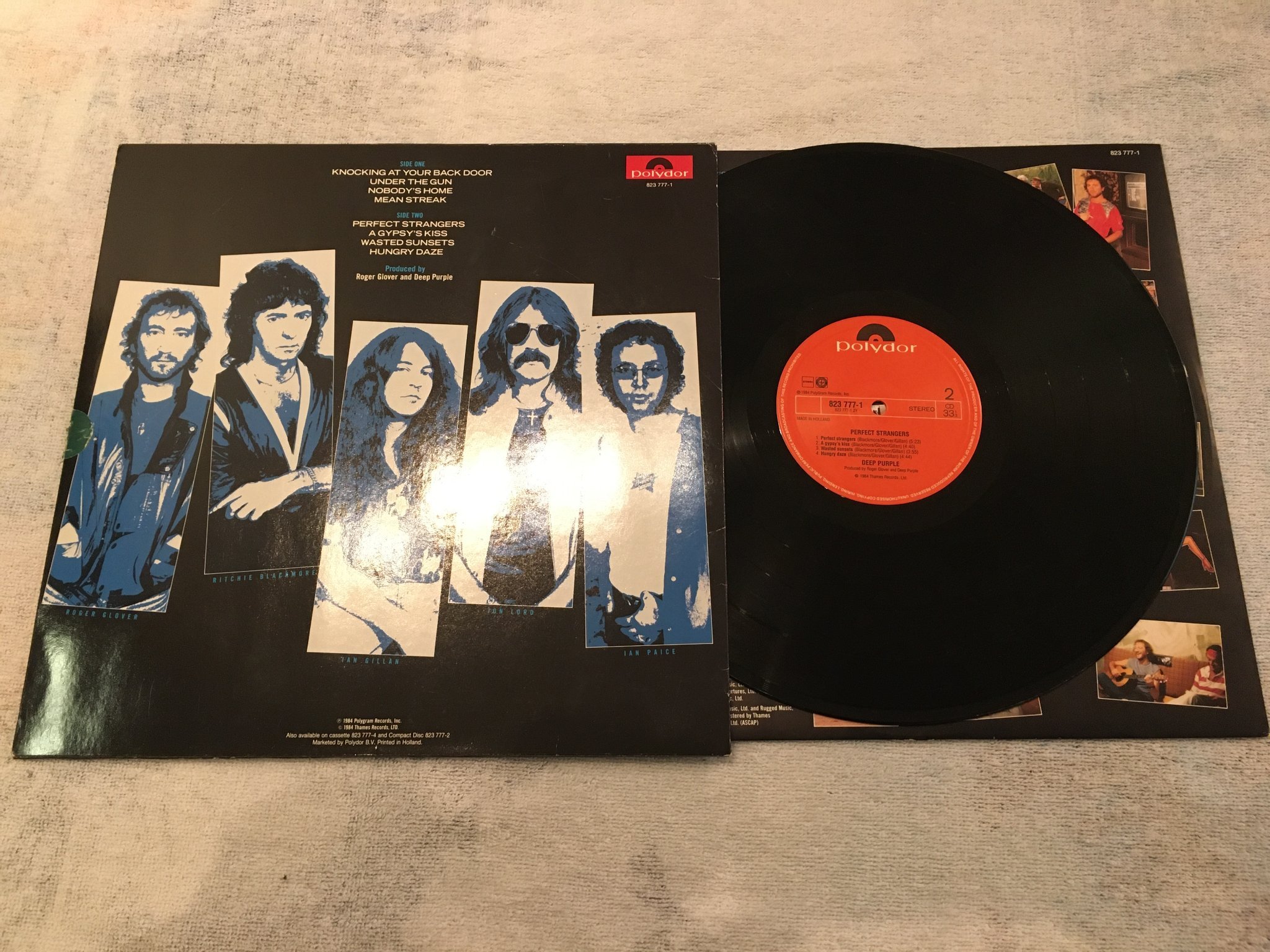 Omslagsbild för skivan DEEP PURPLE perfect stranger LP -84 POLYDOR 823777-1