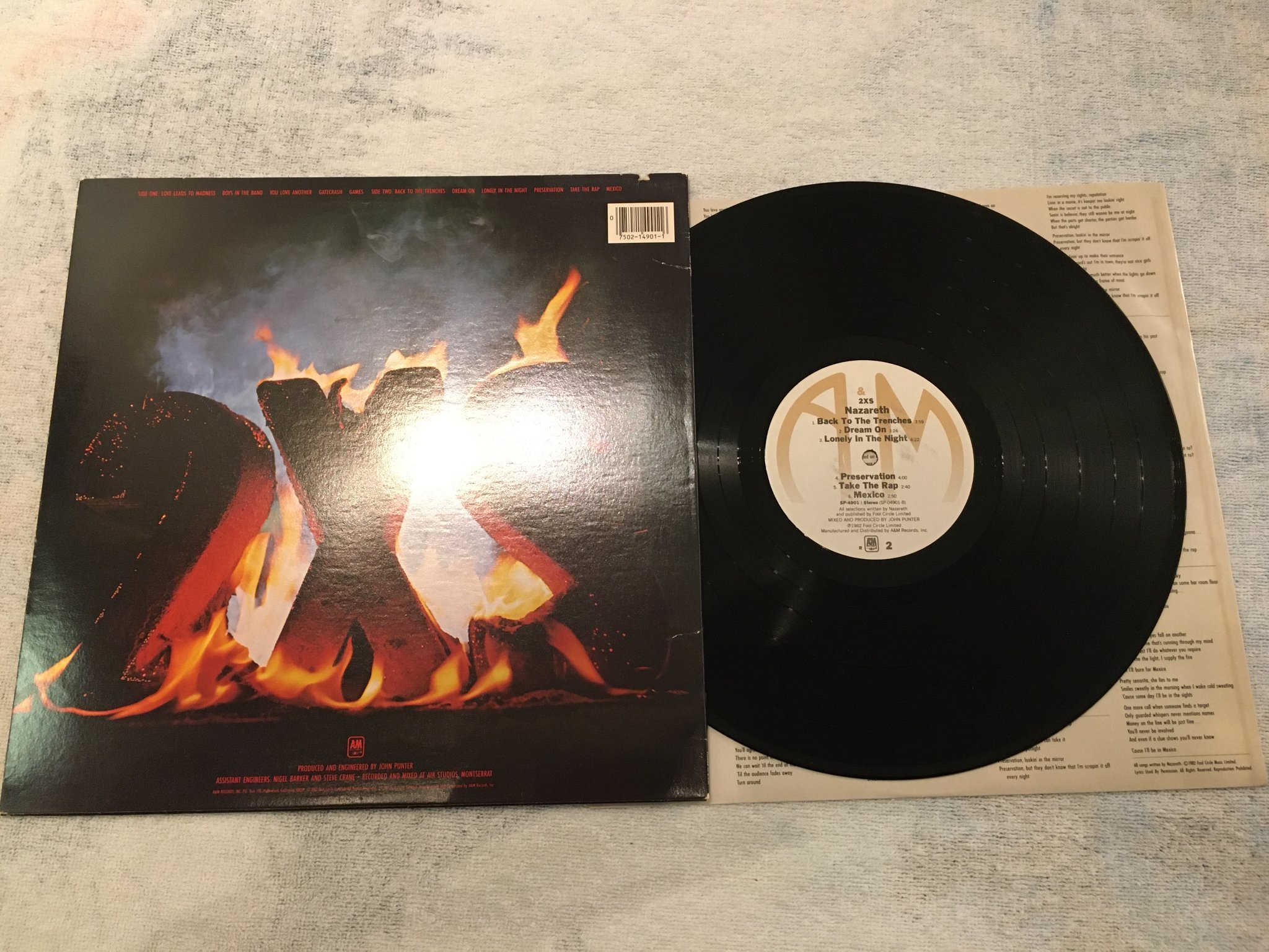 Omslagsbild för skivan NAZARETH 2XS LP -82 US A&M SP 4901