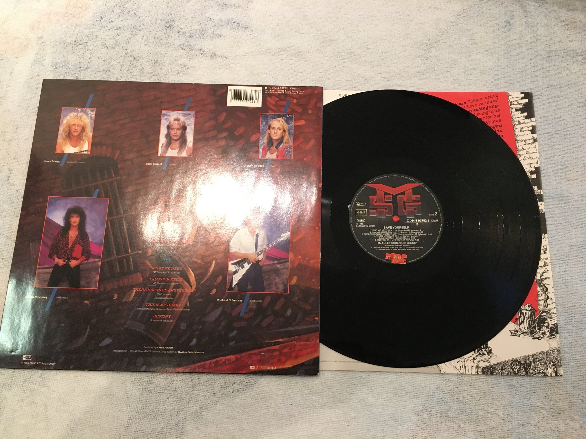 Omslagsbild för skivan MSG save yourself LP -89 EMI 1C 064-7927521