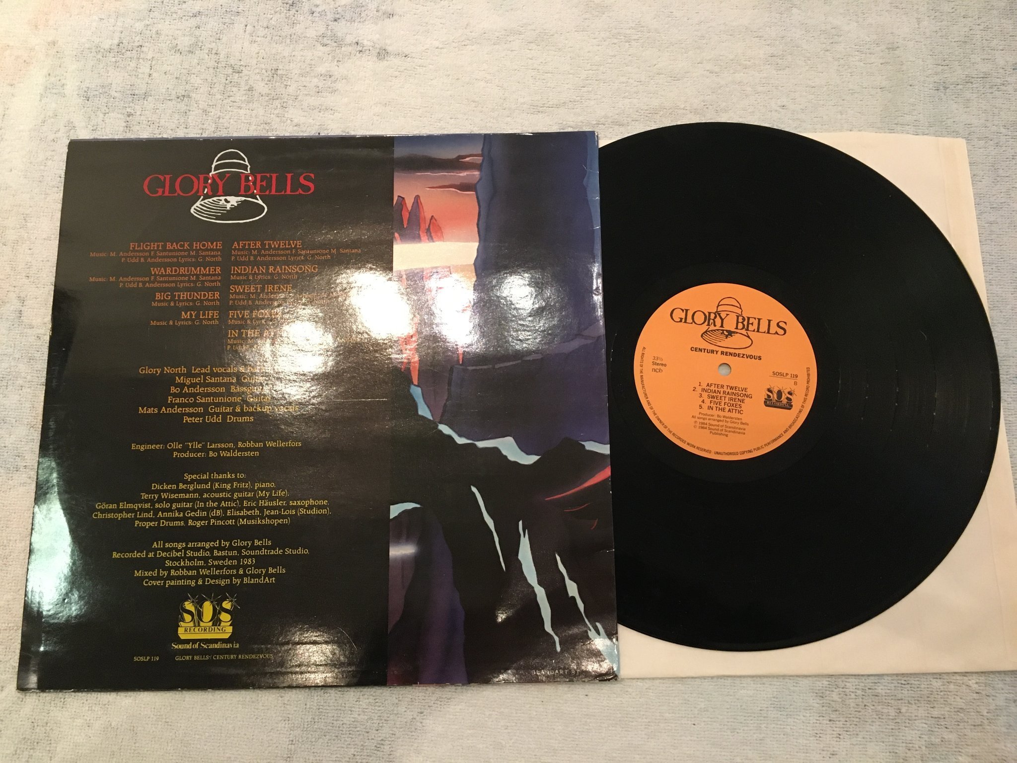 Omslagsbild för skivan GLORY BELLS Century Rendezvous LP -84 SOSLP 119