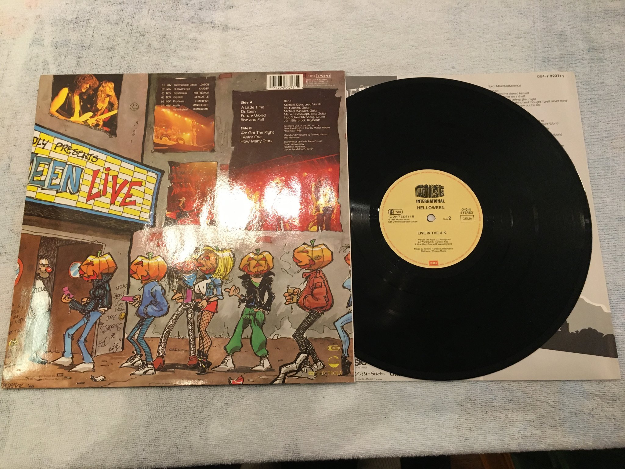 Omslagsbild för skivan HELLOWEEN live in the U.K. LP EMI 1c 064-7 92371 1