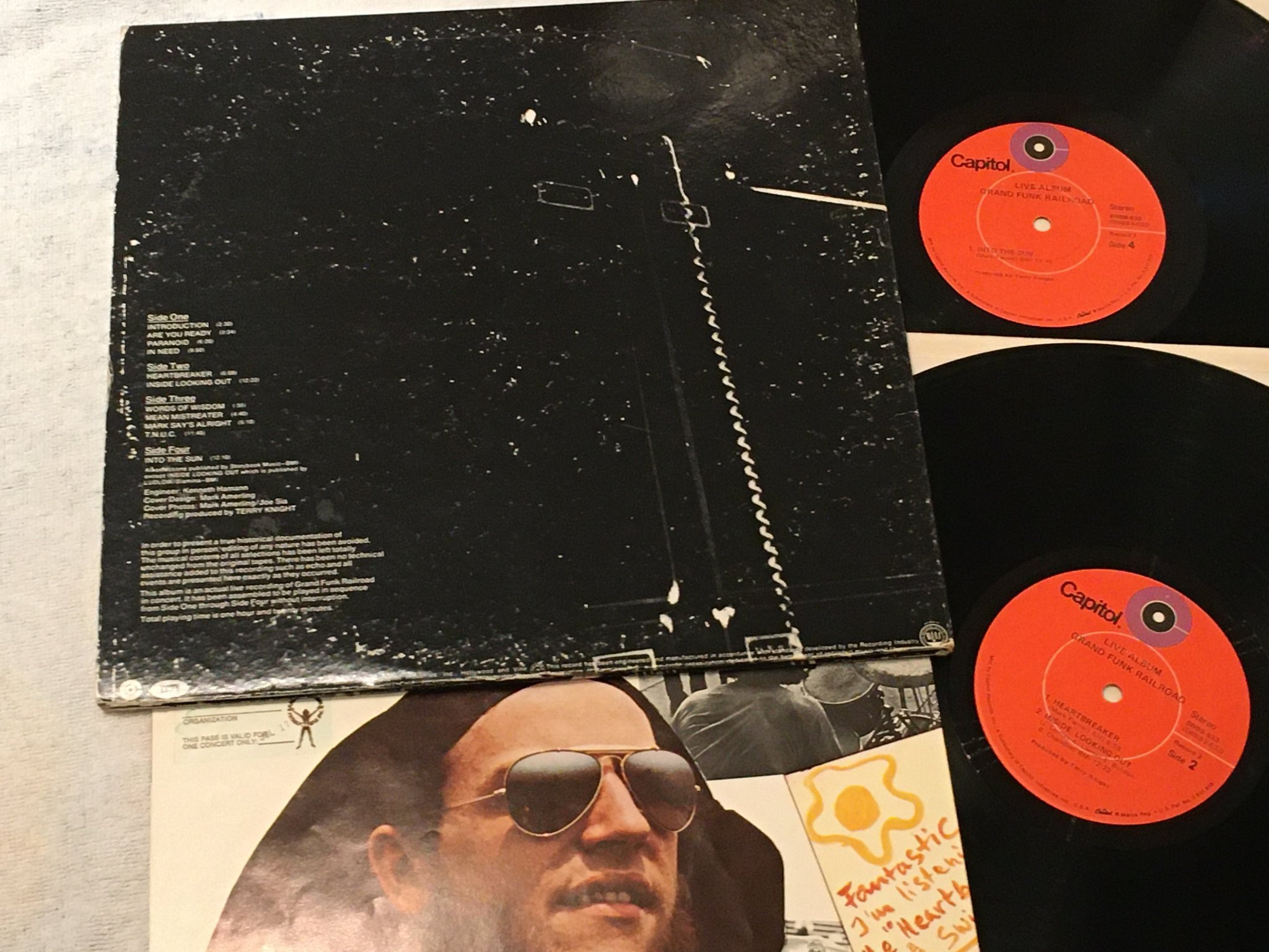 Omslagsbild för skivan GRAND FUNK live album 2xLP US CAPITOL SWBB 633