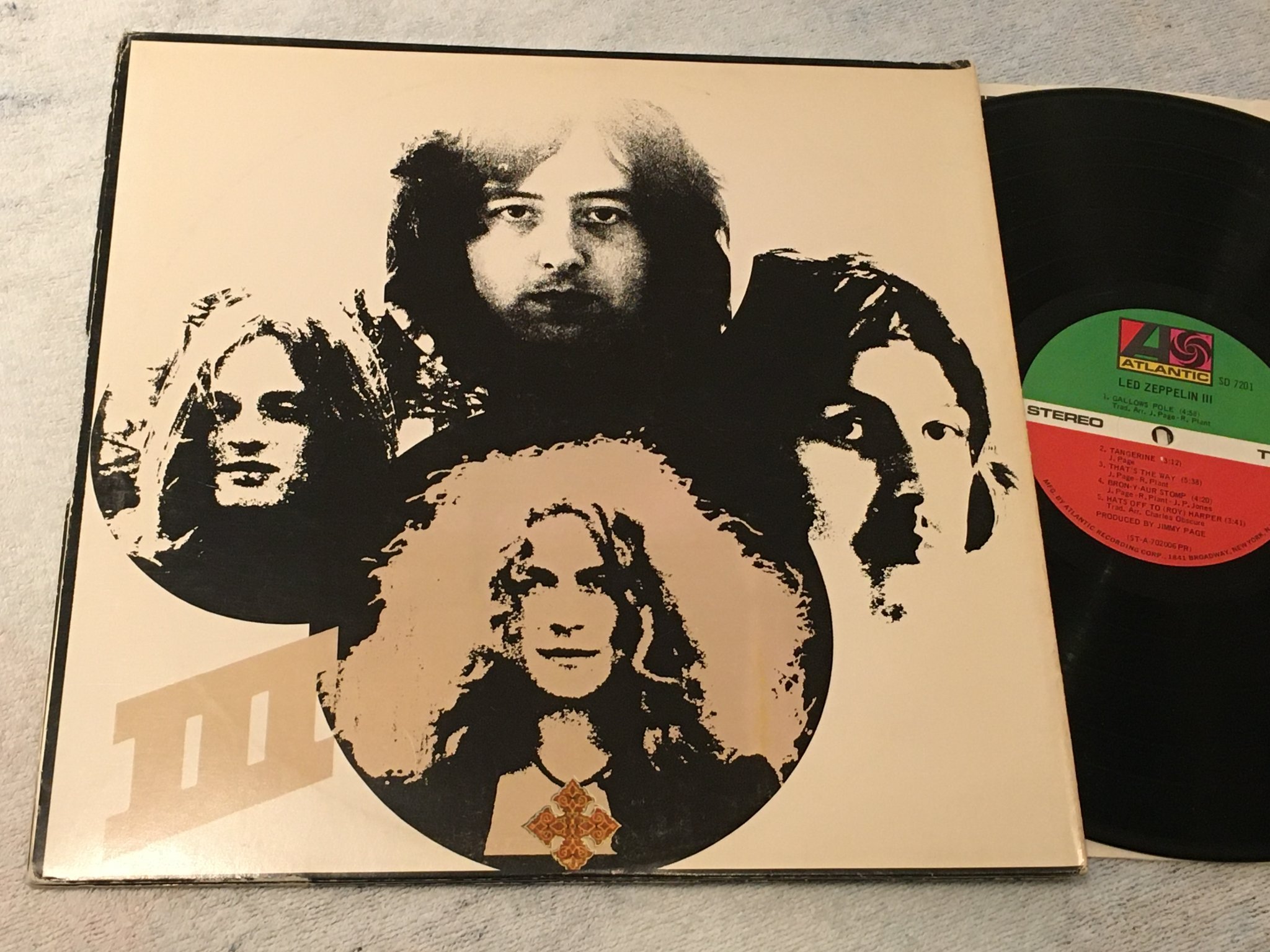 Omslagsbild för skivan LED ZEPPELIN III LP -70 US ATLANTIC SD 7201
