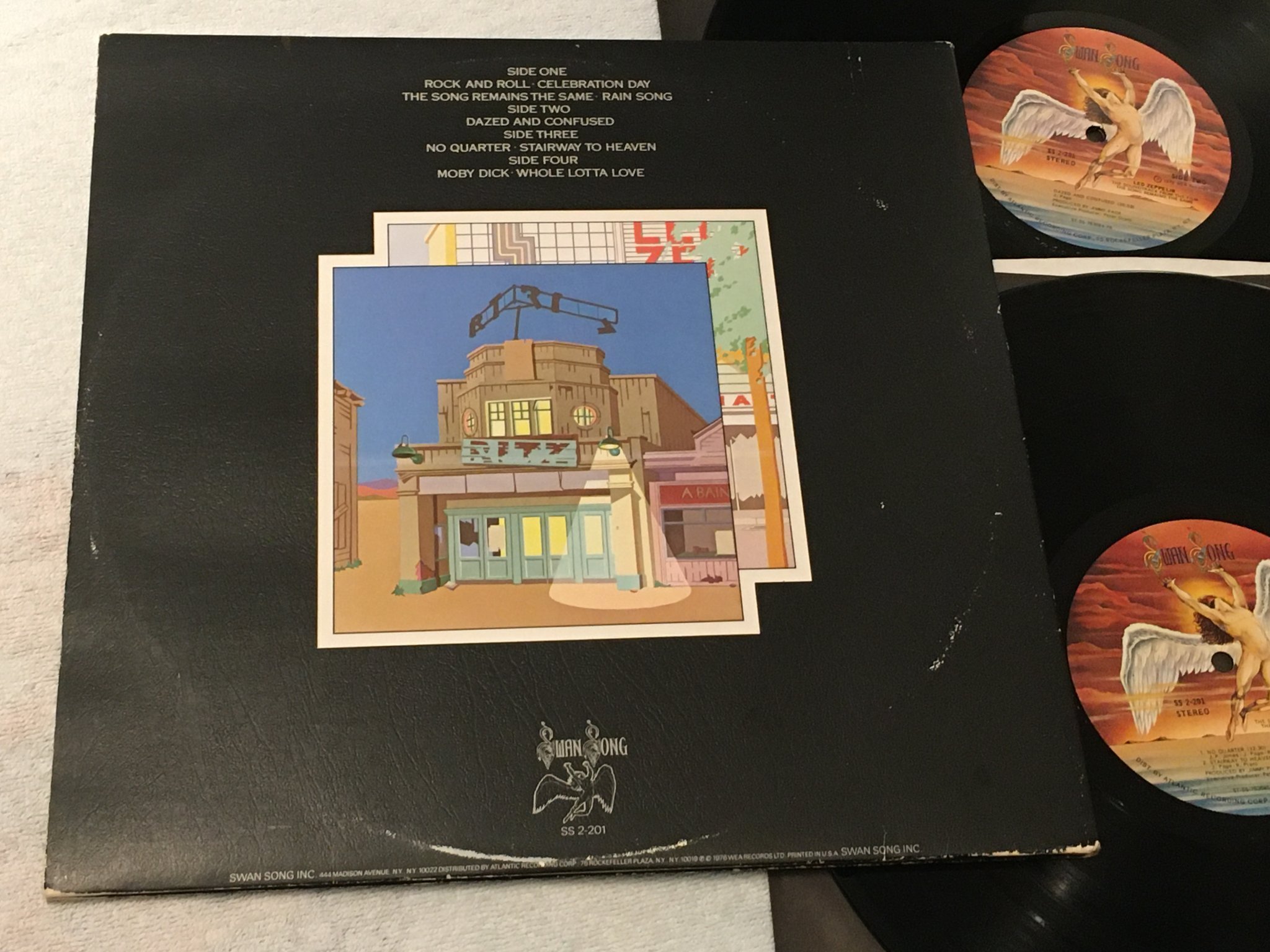 Omslagsbild för skivan LED ZEPPELIN the song remains the same 2xLP -76 US SWAN SONG SS-2-201