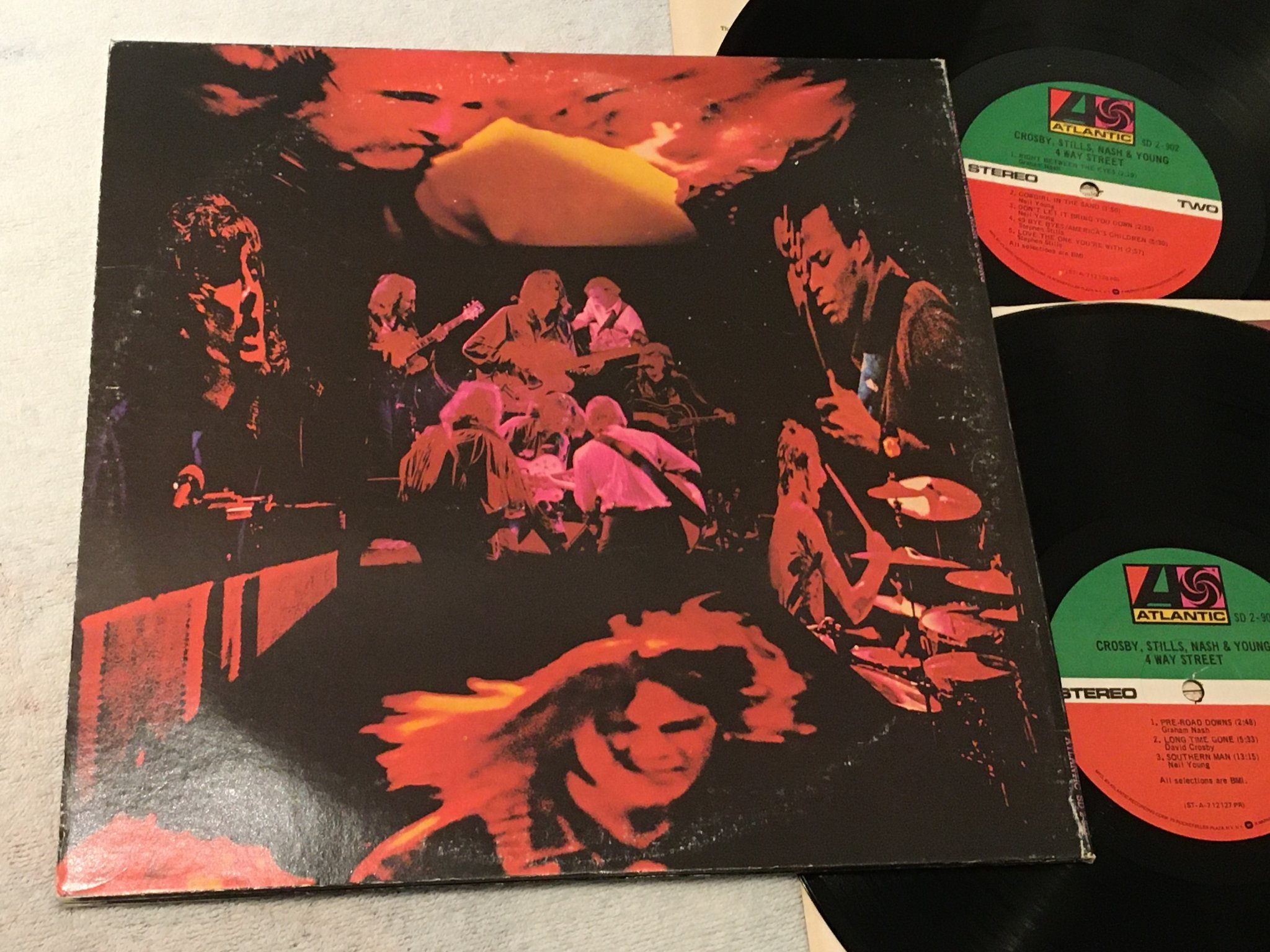 Omslagsbild för skivan CROSBY STILLS NASH & YOUNG 4 way street LP -71 US ATLANTIC SD 2-902