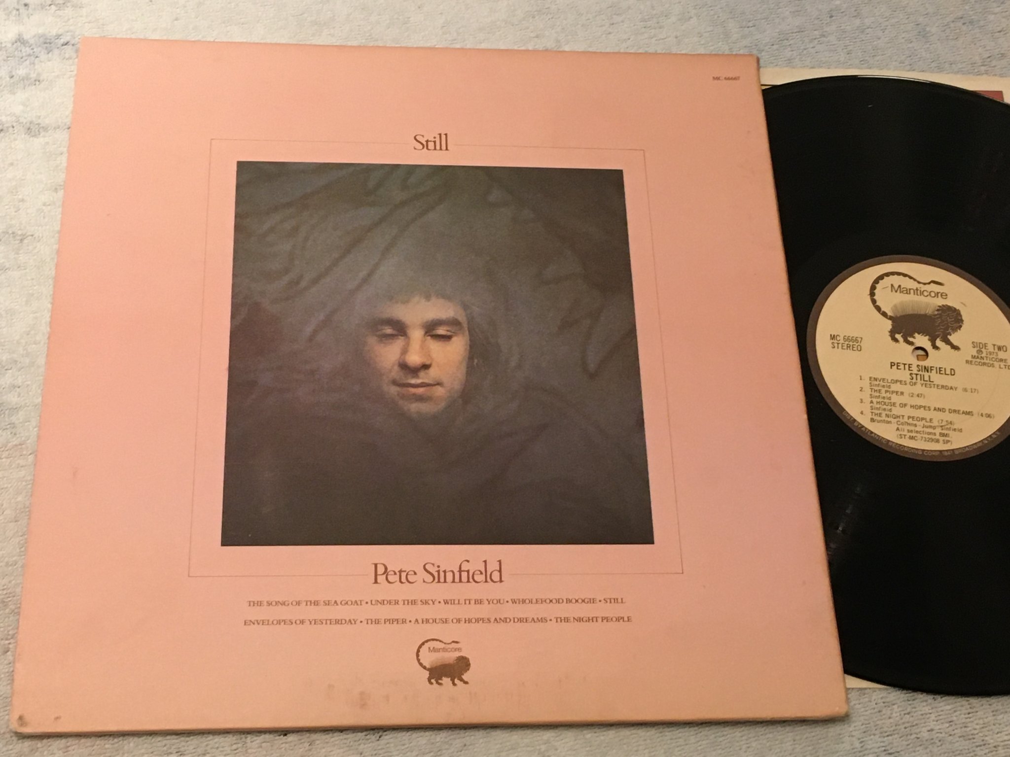 Omslagsbild för skivan PETE SINFIELD still LP -73 US MANTICORE MC 66667