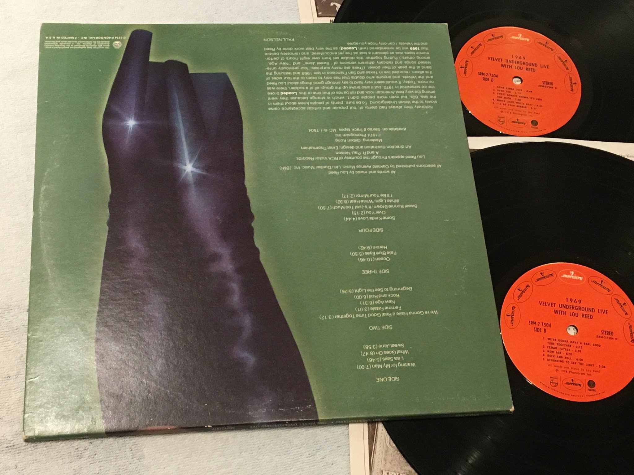 Omslagsbild för skivan VELVET UNDERGROUND with LOU REED live 1969 2xLP -74 US MERCURY SRM-2-7504