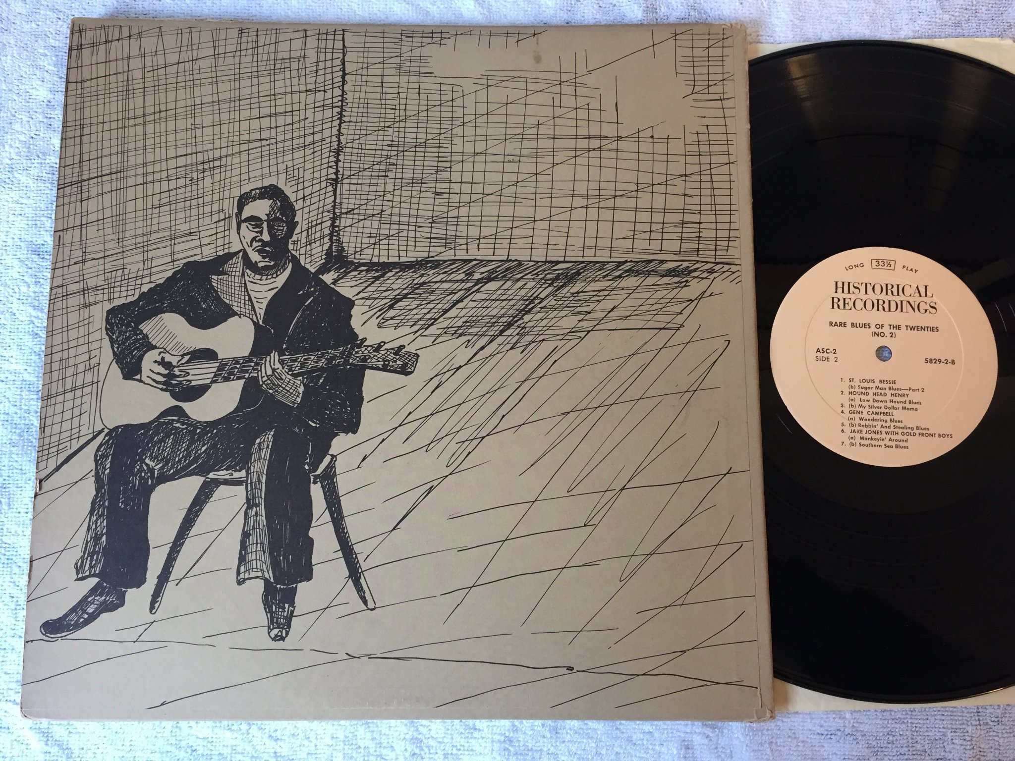 Omslagsbild för skivan V/A rare blues of the twenties no 2 LP US HISTORICAL 5829-5