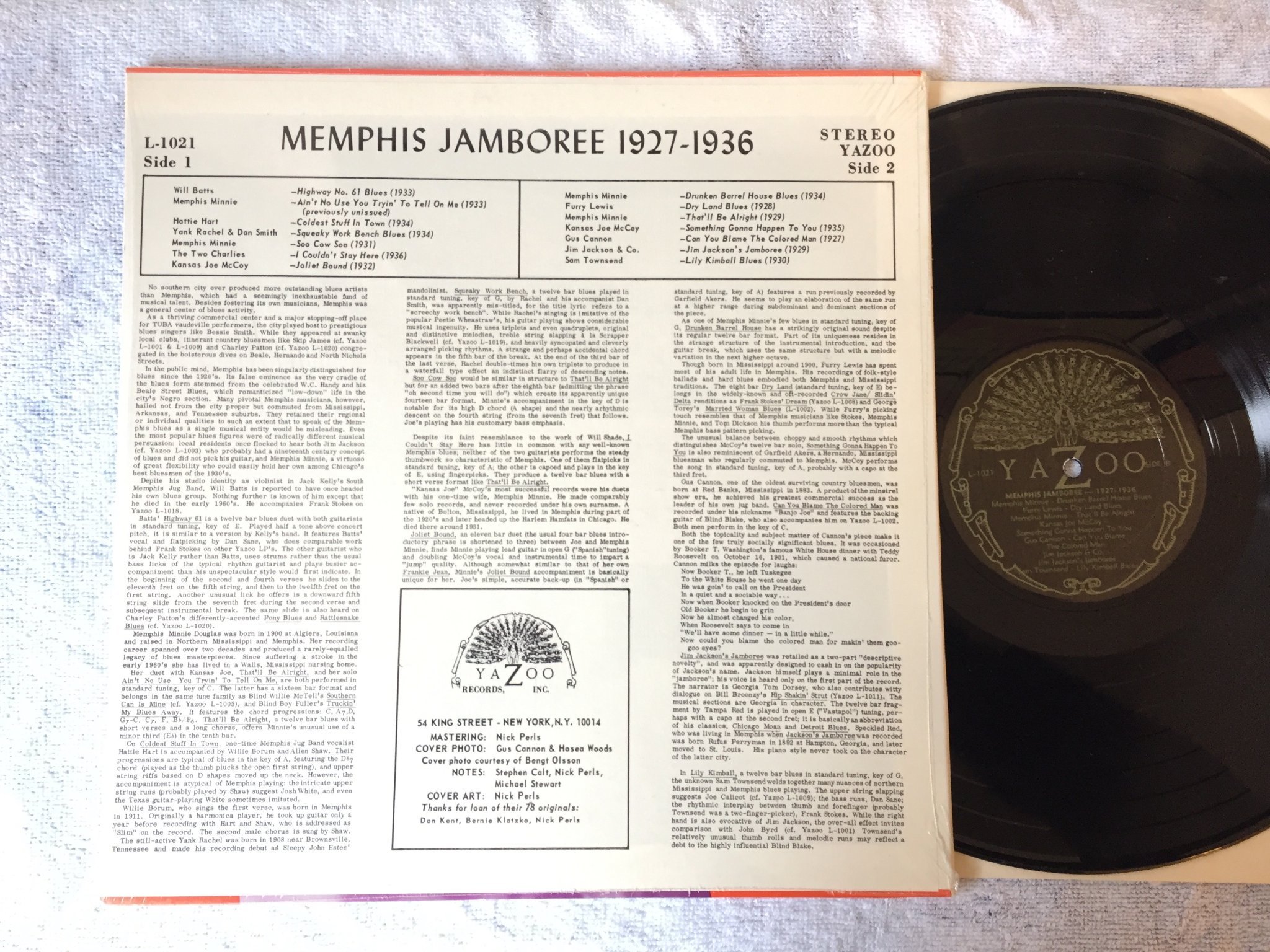 Omslagsbild för skivan V/A Memphis Jamboree 1927-1936 LP -70 US YAZOO L-1021