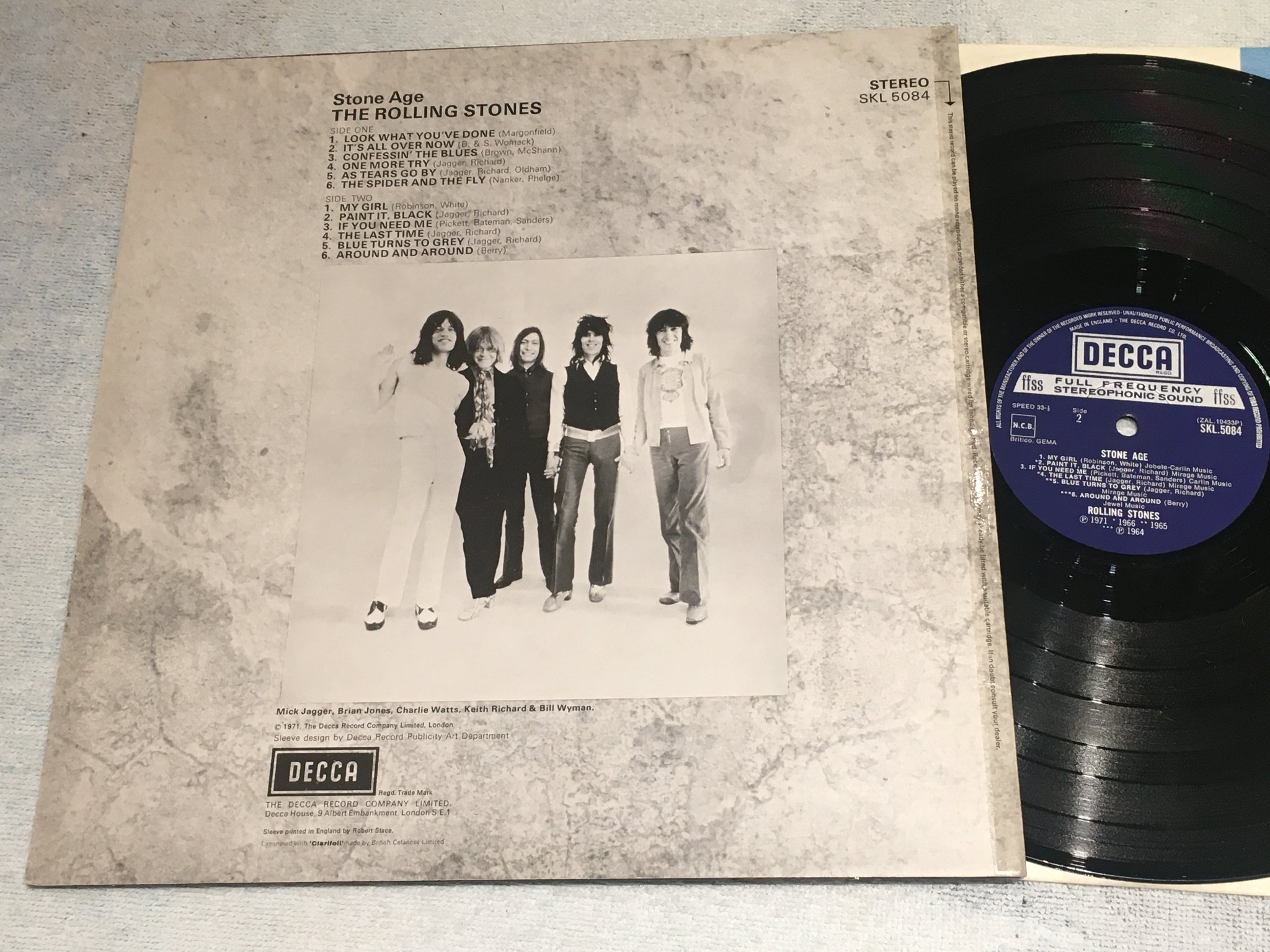 Omslagsbild för skivan THE ROLLING STONES stone age LP   UK DECCA SKL 5084