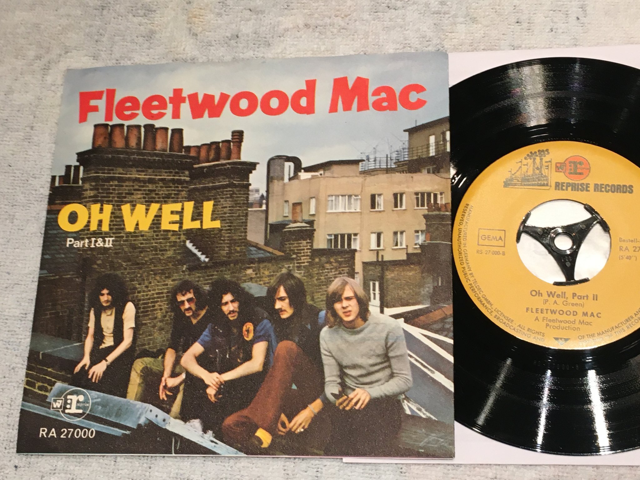 Omslagsbild för skivan FLEETWOOD MAC oh well 7”single REPRISE RA 27000