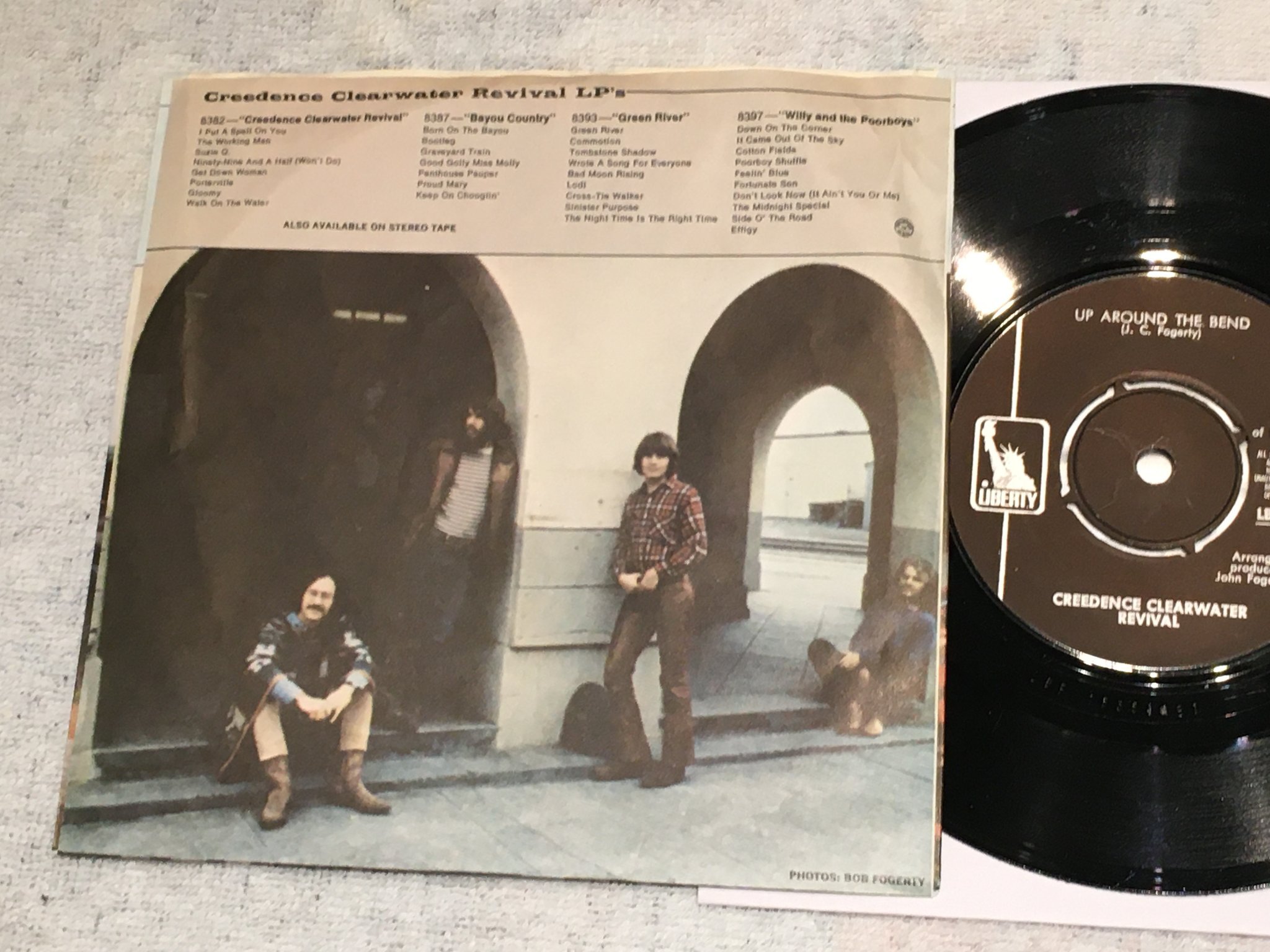Omslagsbild för skivan CREEDENCE CLEARWATER REVIVAL run through… 7”single LIBERTY LBF 15354