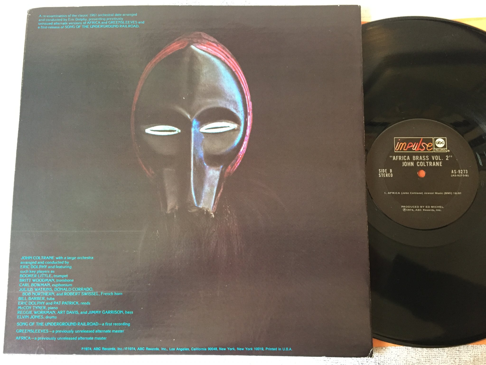 Omslagsbild för skivan JOHN COLTRANE the africa brass sessions vol 2 LP IMPULSE stereo AS 9273