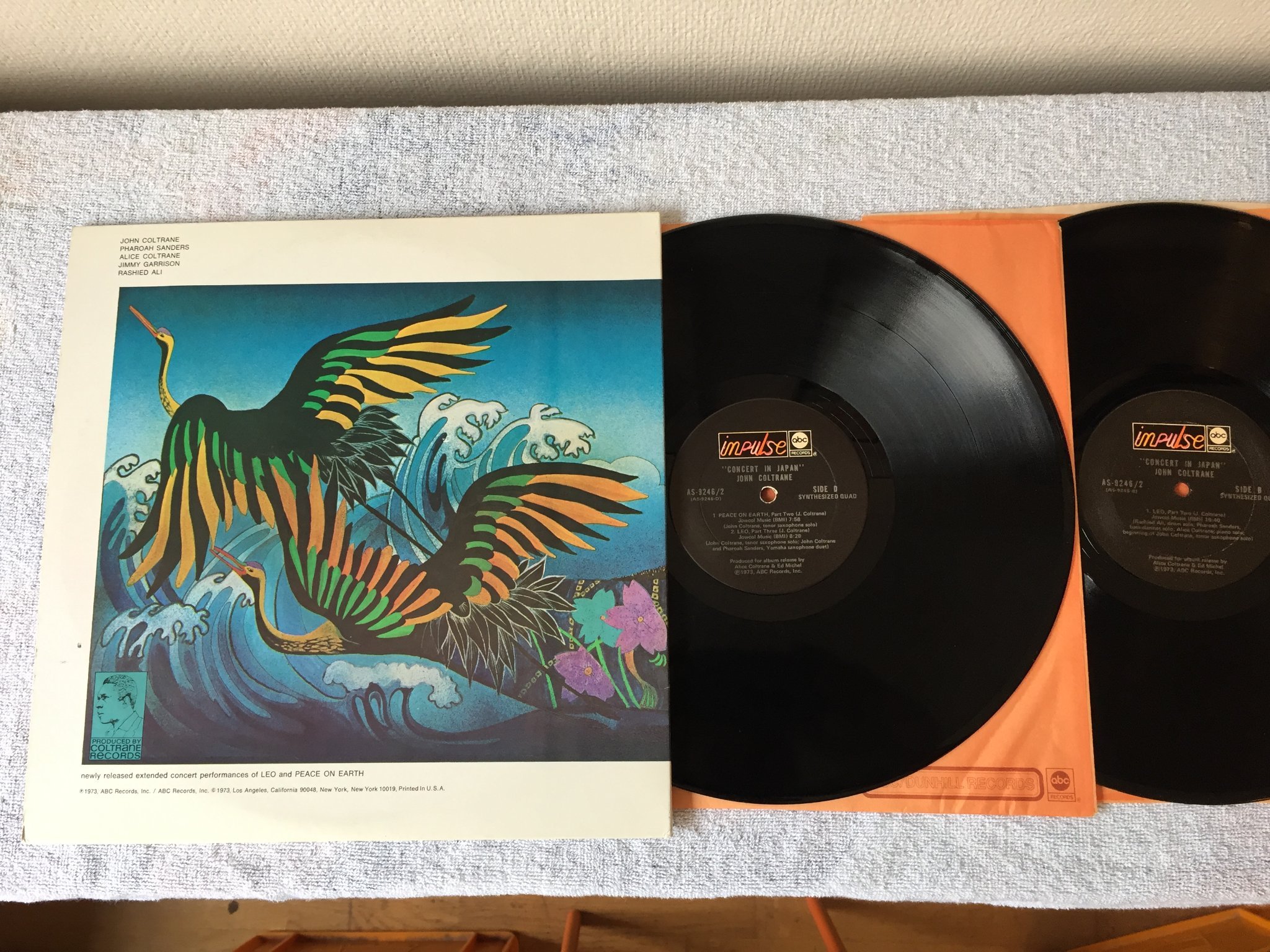 Omslagsbild för skivan JOHN COLTRANE concert in Japan 2xLP IMPULSE   AS 9246-2