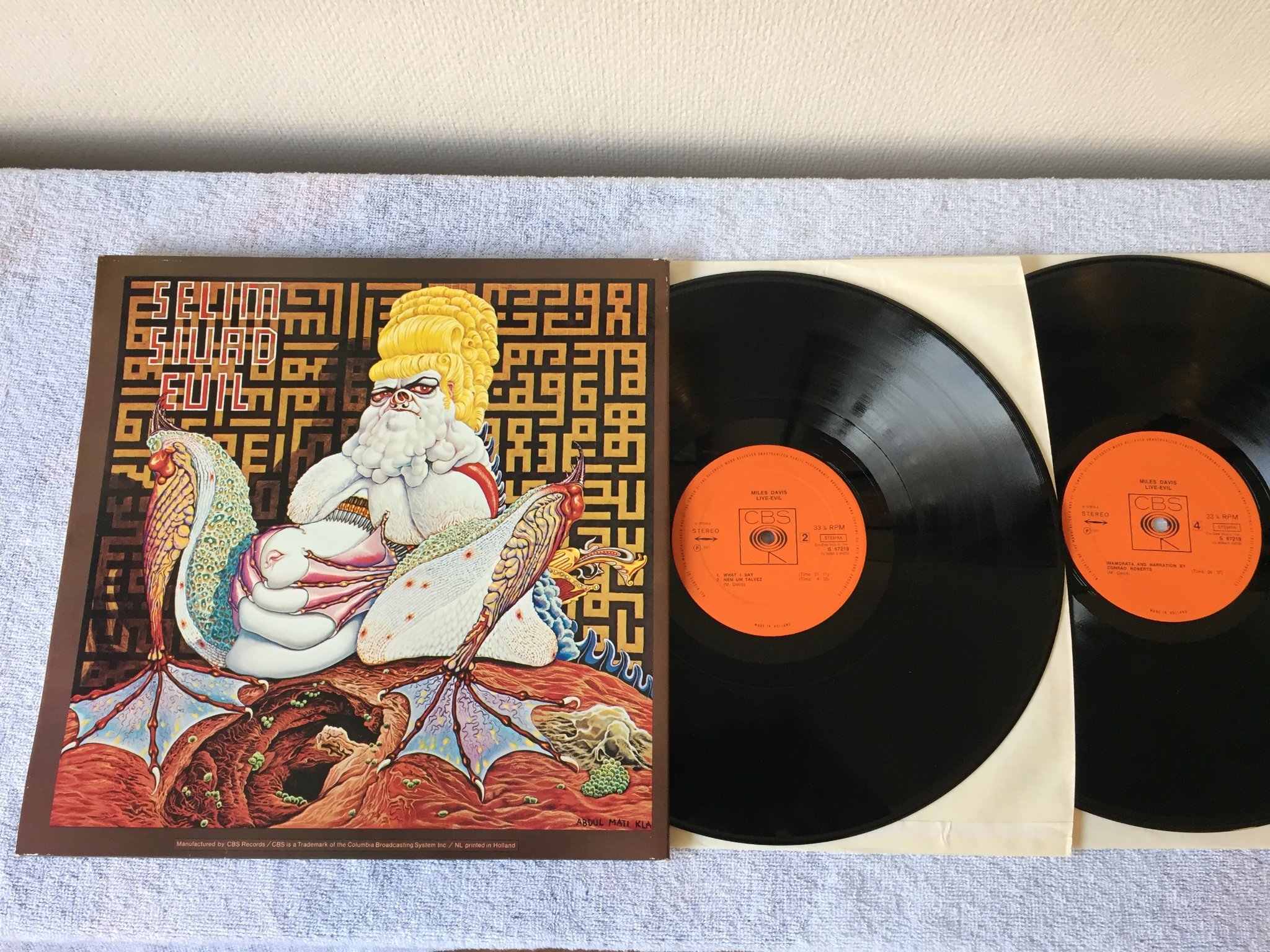 Omslagsbild för skivan MILES DAVIS live-evil 2xLP -71 CBS S 67219