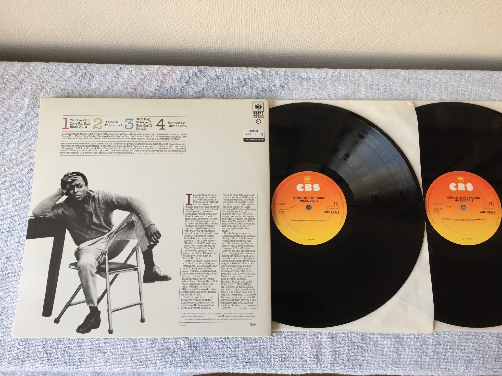 Omslagsbild för skivan Miles Davis circle in the round LP -79 Hol CBS 88471