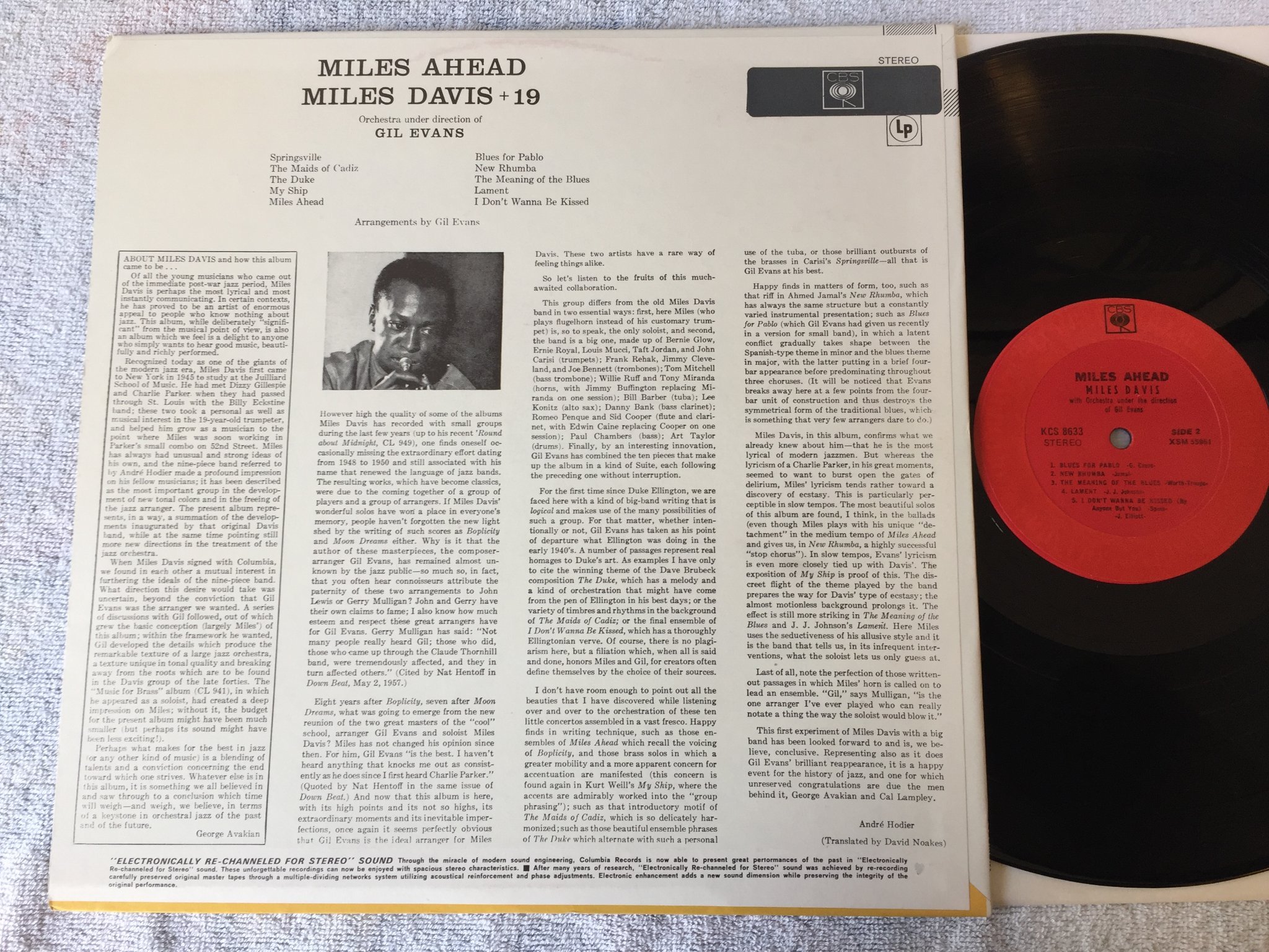 Omslagsbild för skivan Miles Davis + 19 - miles ahead LP  US COLUMBIA KCS 8633