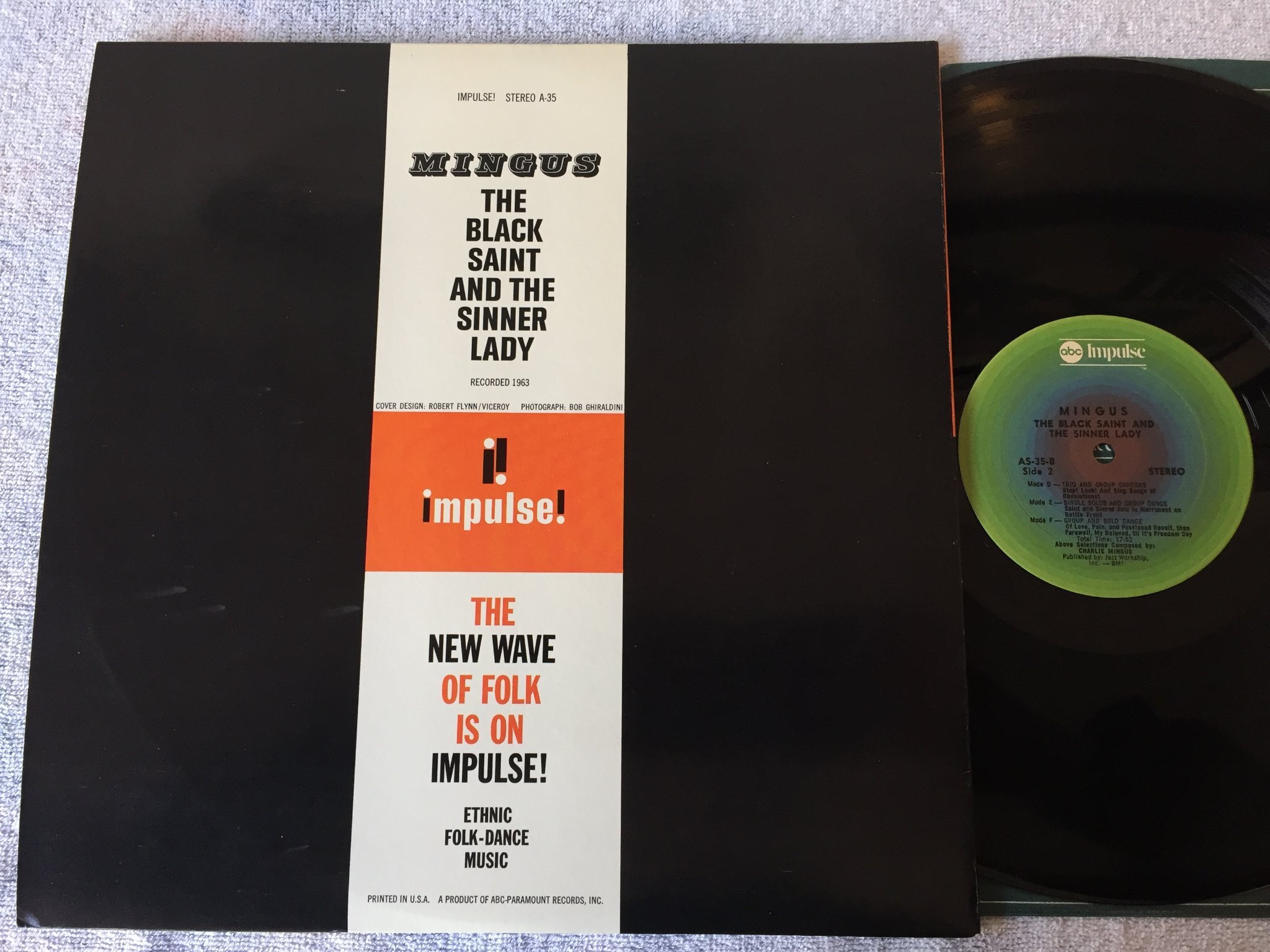 Omslagsbild för skivan CHARLES MINGUS the black saint and the sinner lady LP  US ABC/IMPULSE AS-35