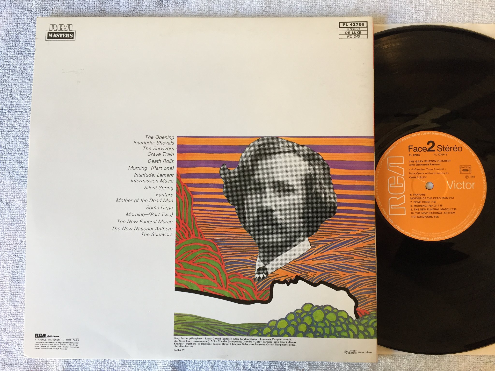 Omslagsbild för skivan GARY BURTON a genuine tong funeral LP Fra RCA PL 42766