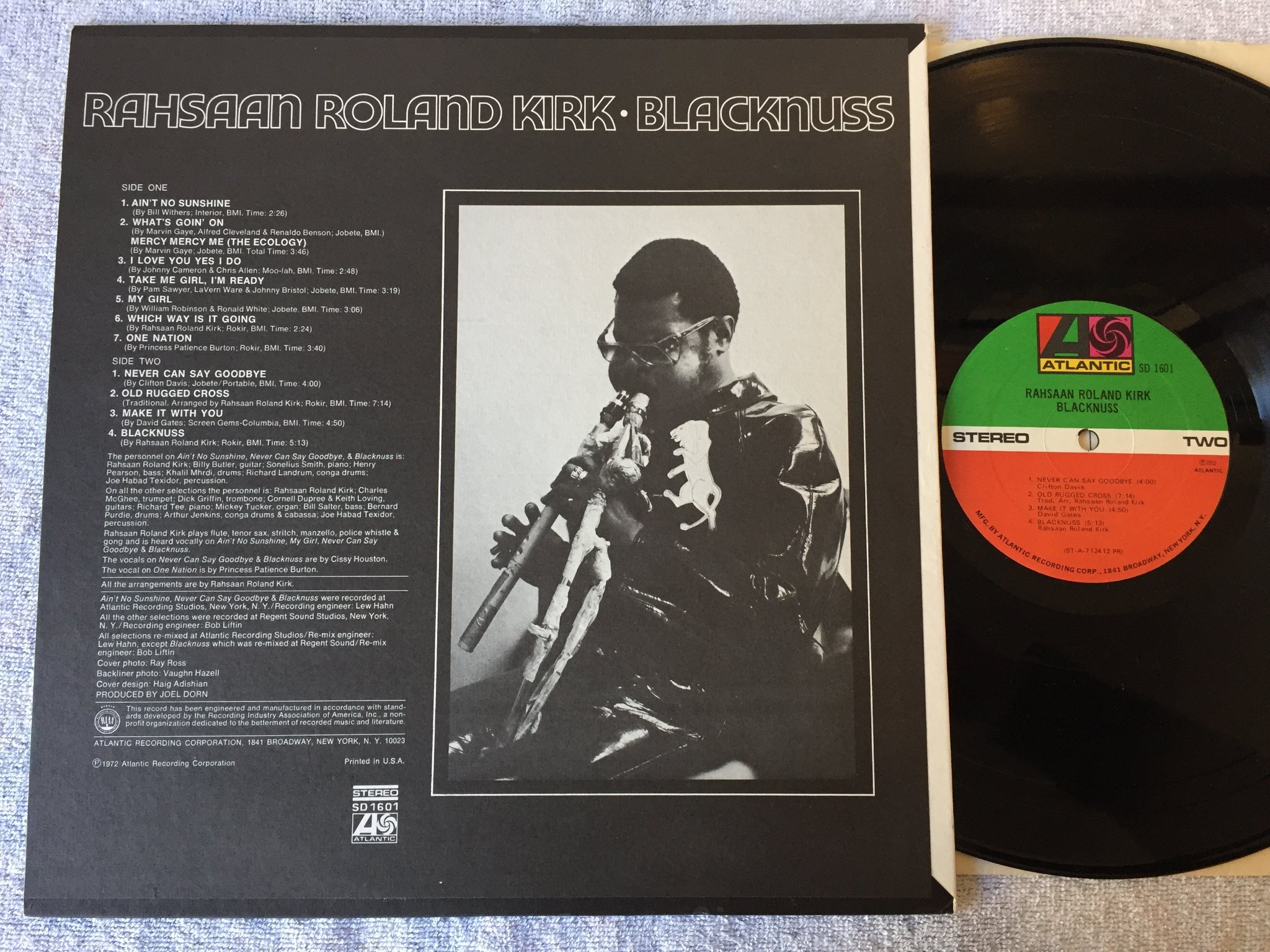 Omslagsbild för skivan RAHSAAN ROLAND KIRK blacknuss LP -72 US ATLANTIC SD 1601