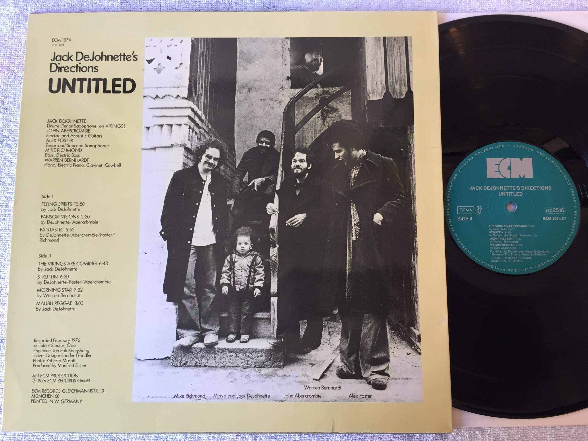 Omslagsbild för skivan JACK DEJOHNETTE’S DIRECTIONS untitled LP -76 Ger ECM 1074