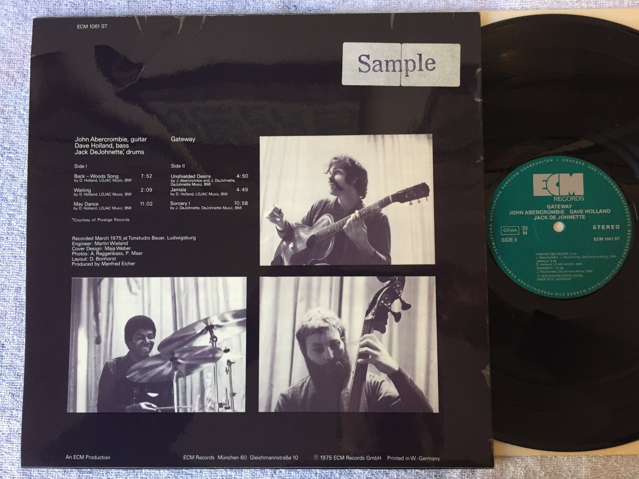 Omslagsbild för skivan JOHN ABERCROMBIE gateway LP -75 Ger ECM 1061 ST