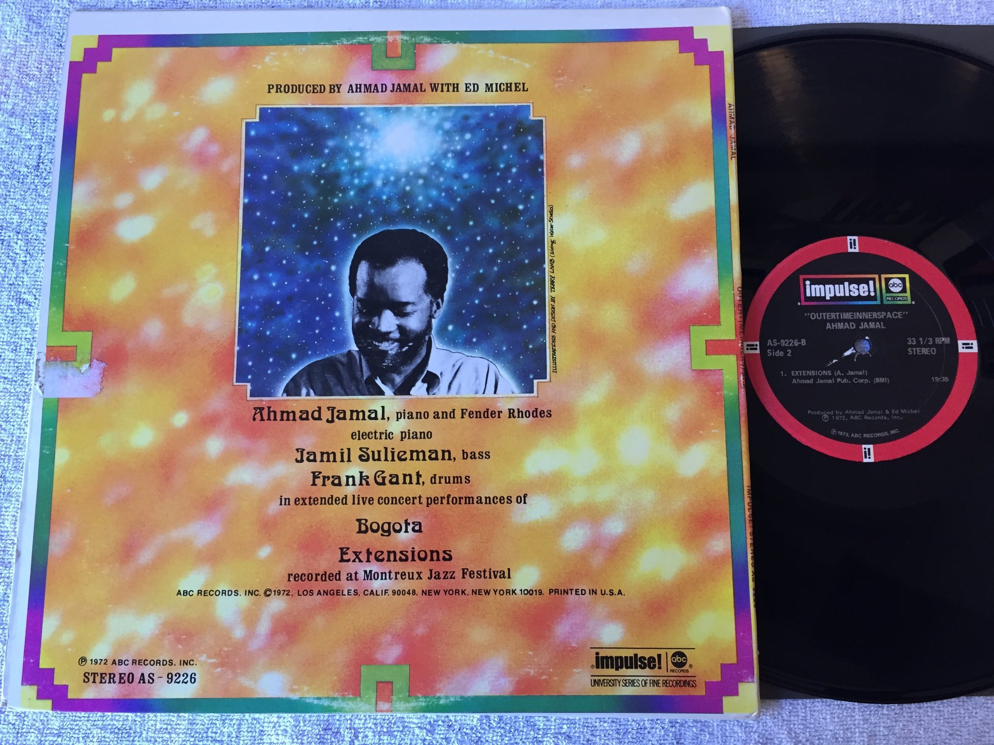 Omslagsbild för skivan AHMAD JAMAL outertimeinnerspace LP -72 US IMPULSE AS-9226
