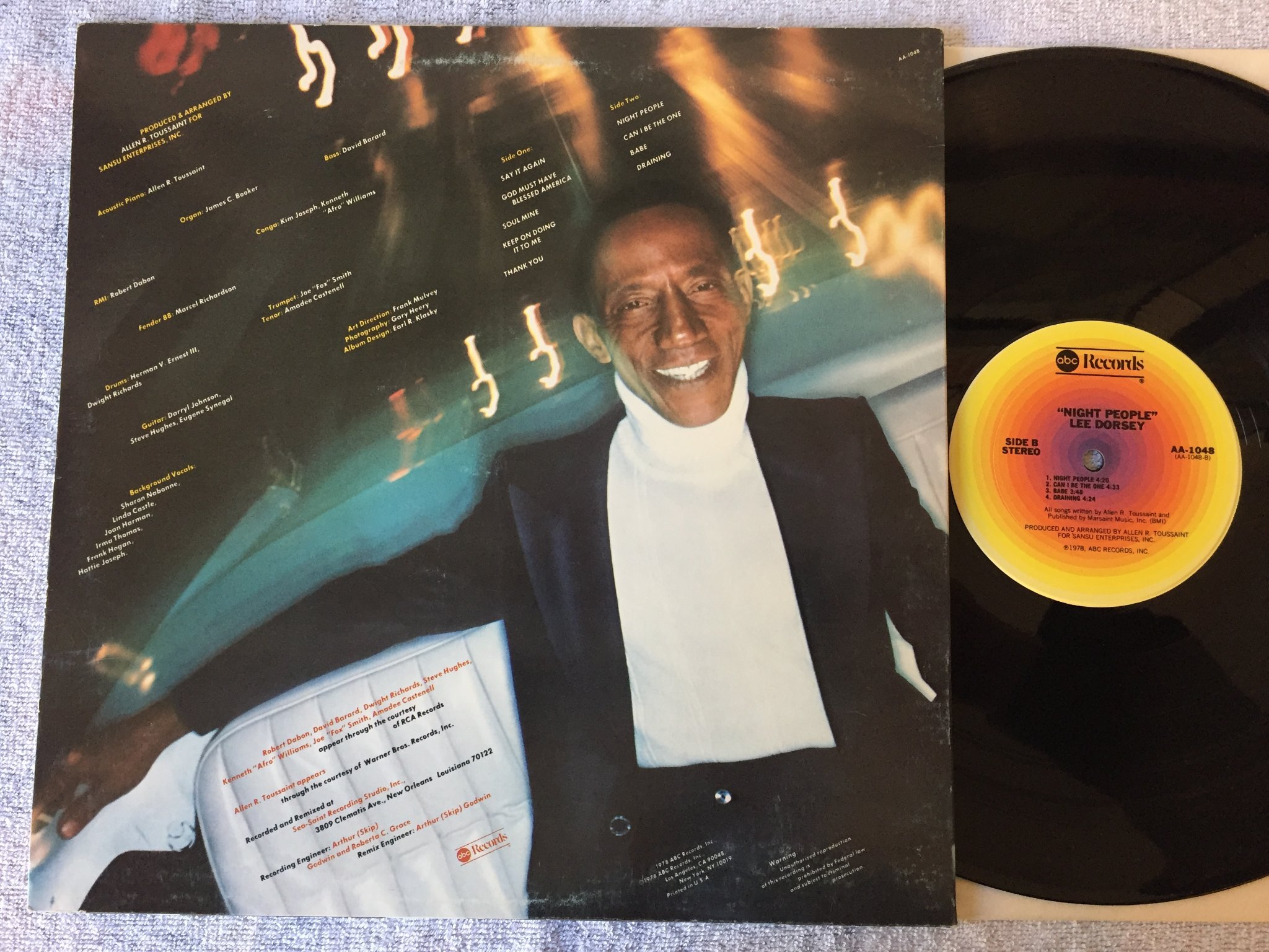Omslagsbild för skivan LEE DORSEY night people LP -78 US ABC AA-1048