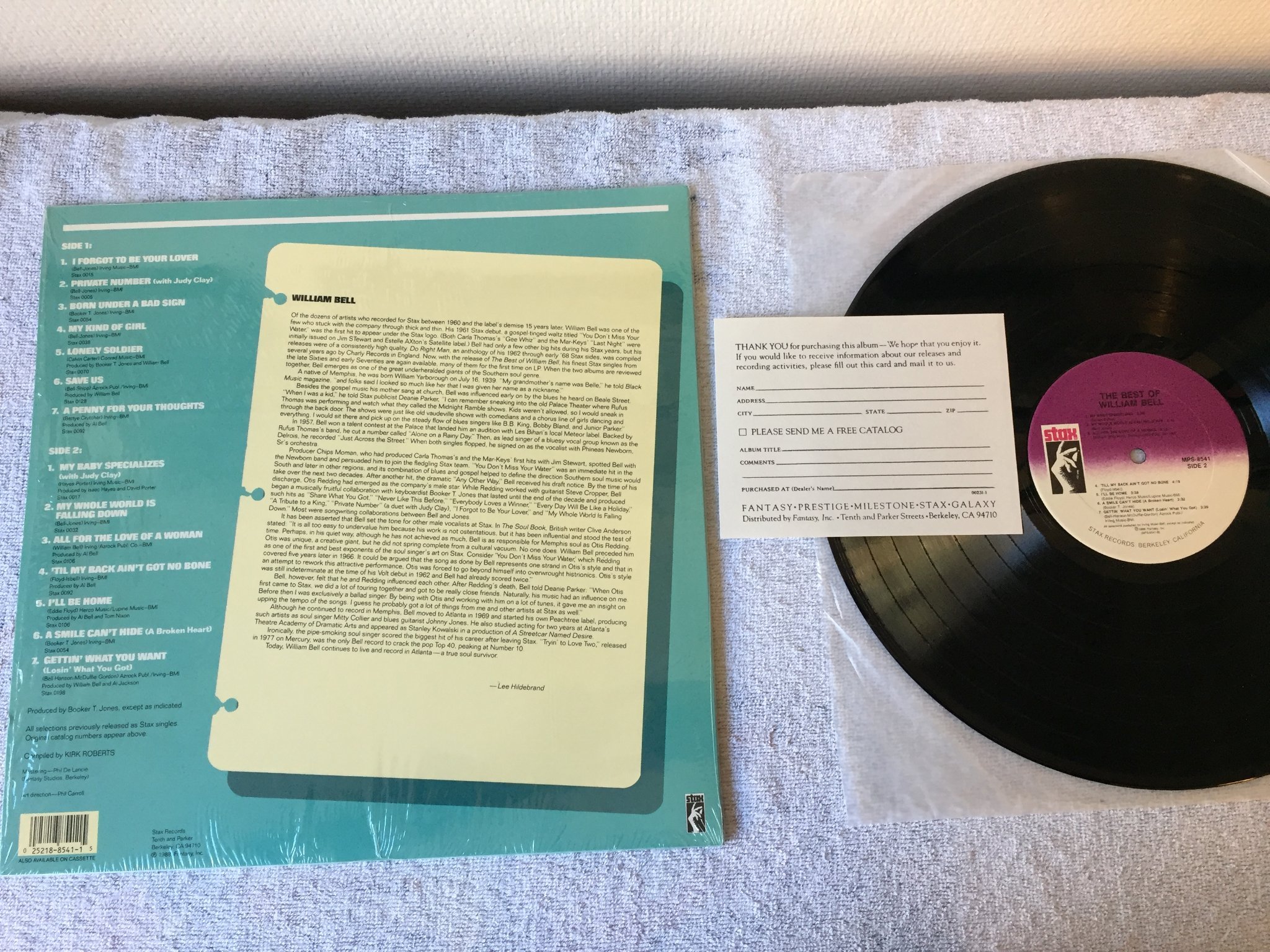 Omslagsbild för skivan WILLIAM BELL the best of LP US FANTASY MPS-8541