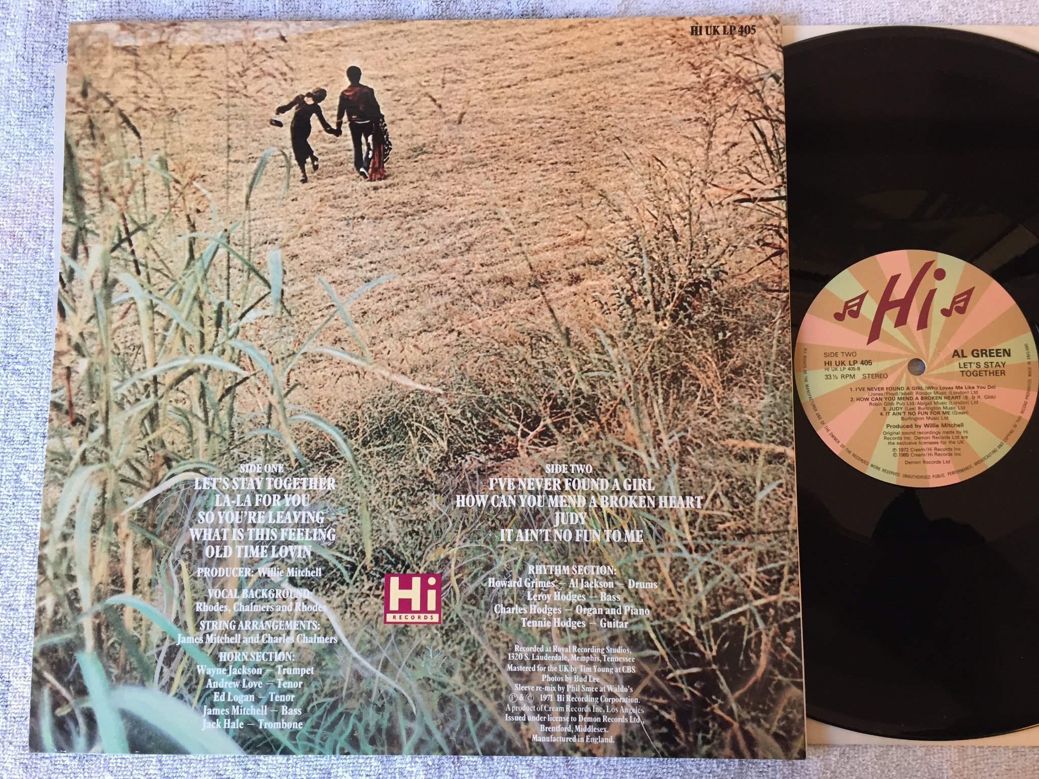 Omslagsbild för skivan AL GREEN let’s stay together LP -72/85 UK HI UK 405