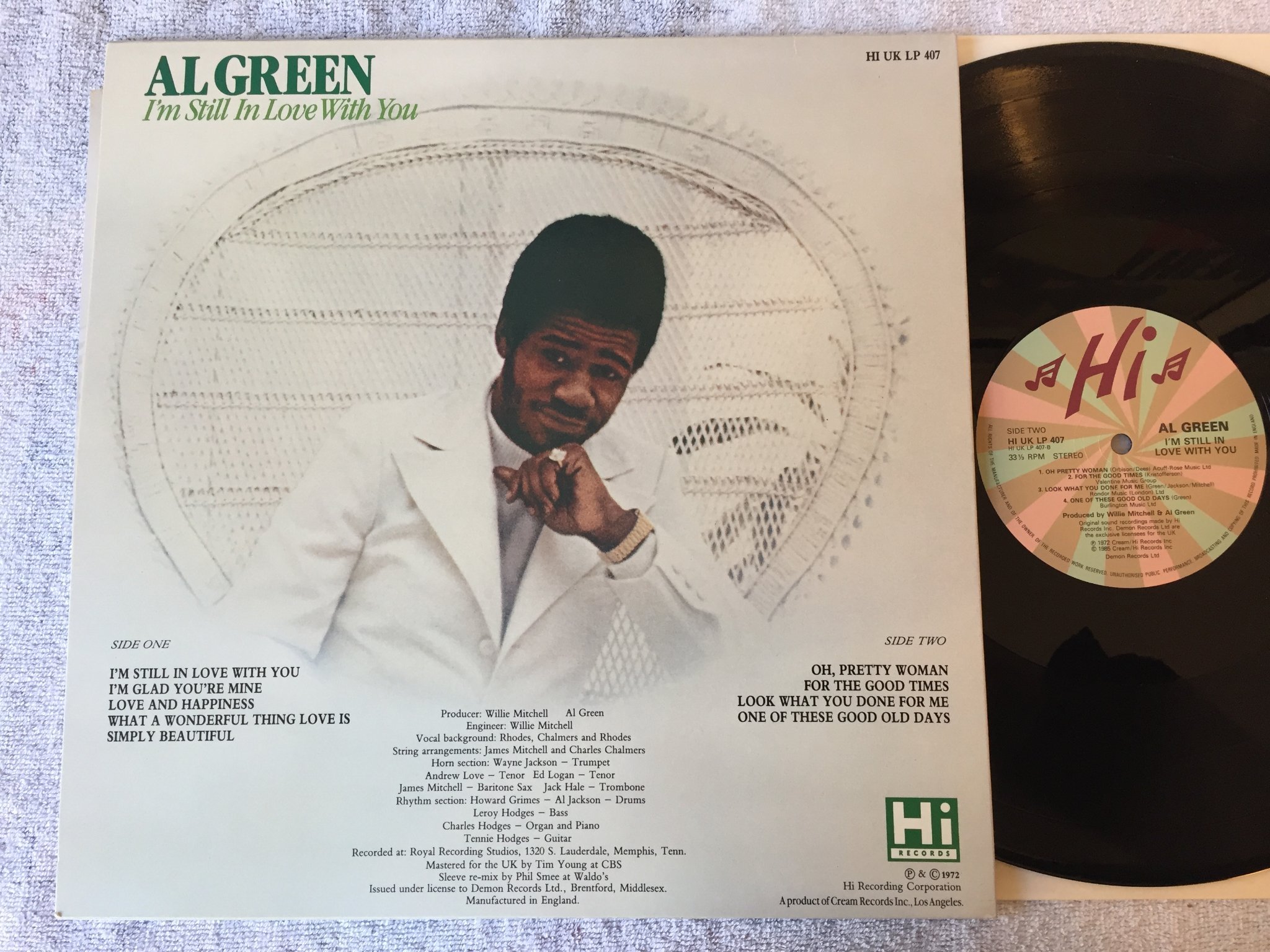 Omslagsbild för skivan AL GREEN I’m still in love with you LP -72/85 UK HI UK 407
