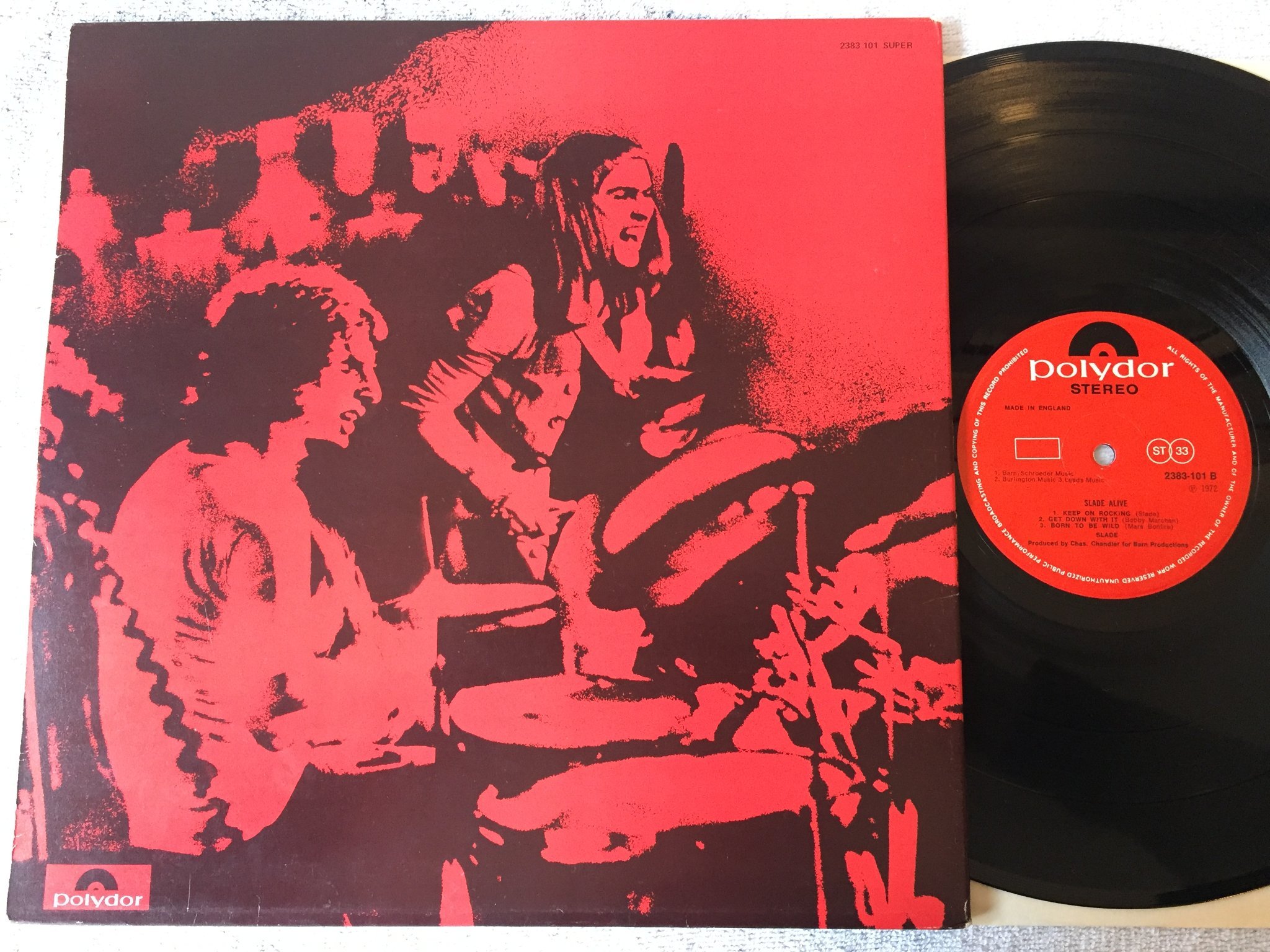 Omslagsbild för skivan SLADE alive LP -72 UK POLYDOR 2383101