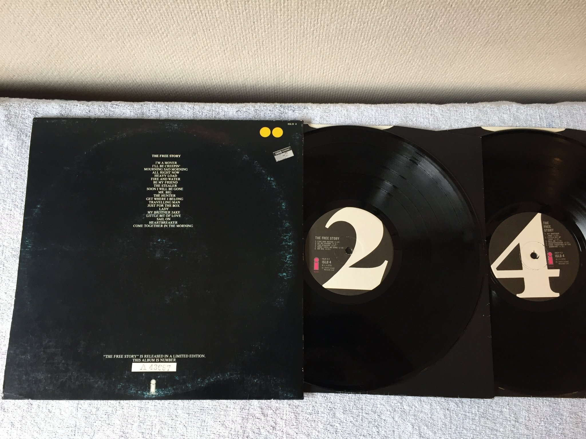 Omslagsbild för skivan FREE the free story 2xLP -74 UK ISLAND ISLD 4 ltd numbered