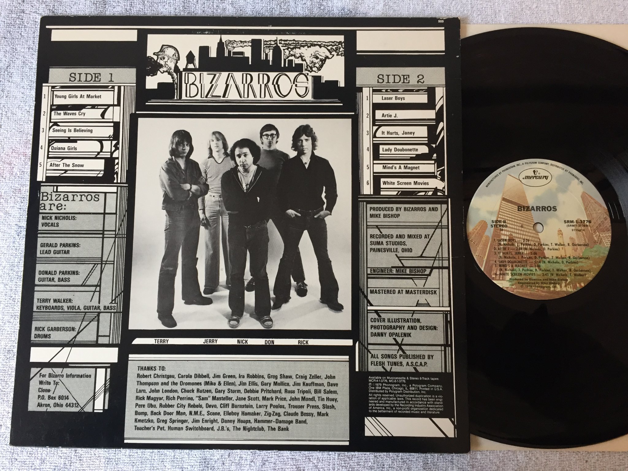 Omslagsbild för skivan BIZARROS s/t LP -79 US MERCURY SRM-1-3776