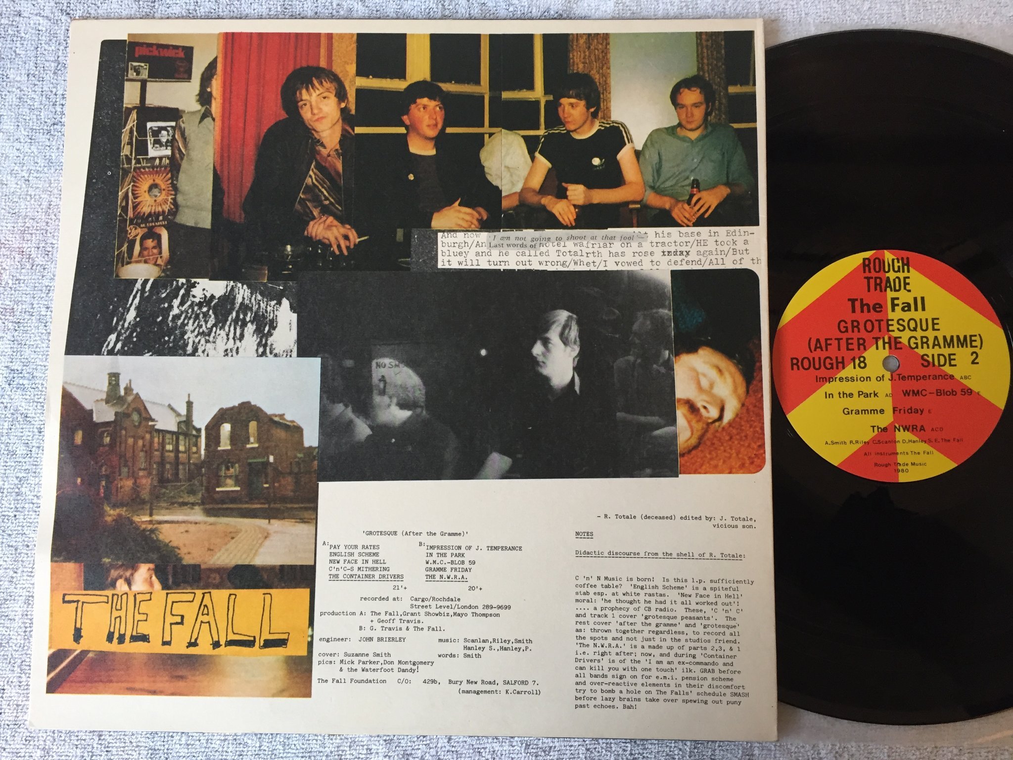Omslagsbild för skivan THE FALL grotesque LP -80 UK ROUGH TRADE rough 18  RARE!!!