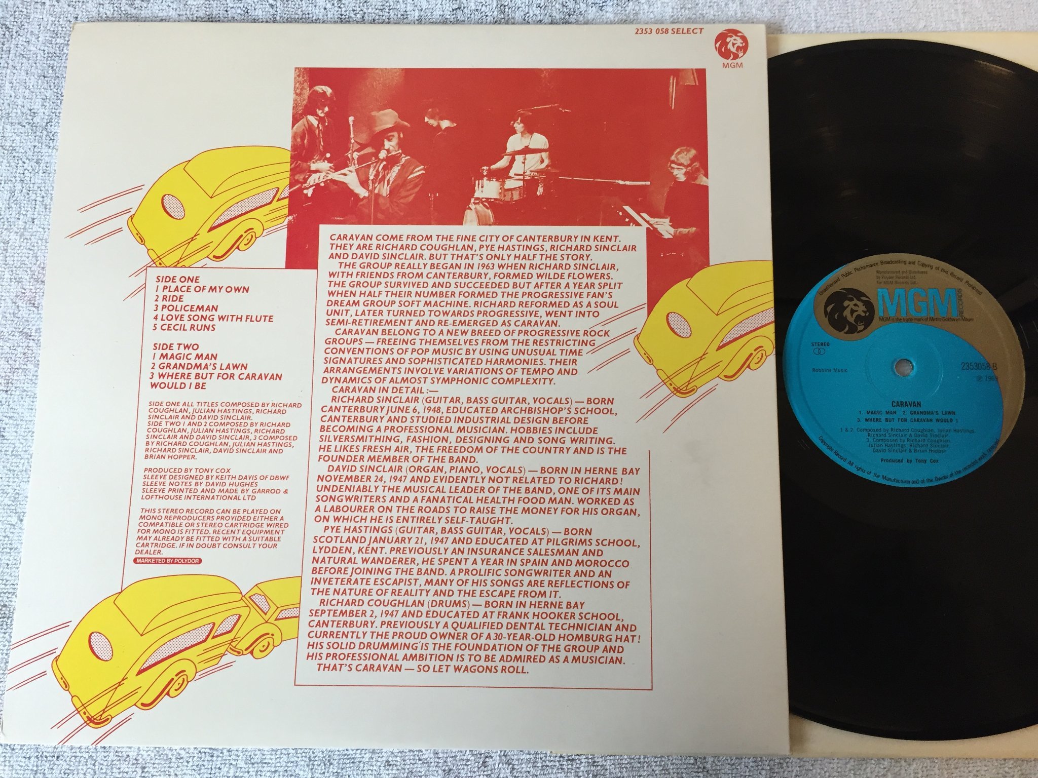 Omslagsbild för skivan CARAVAN s/t LP -69/72 re UK MGM 2353058