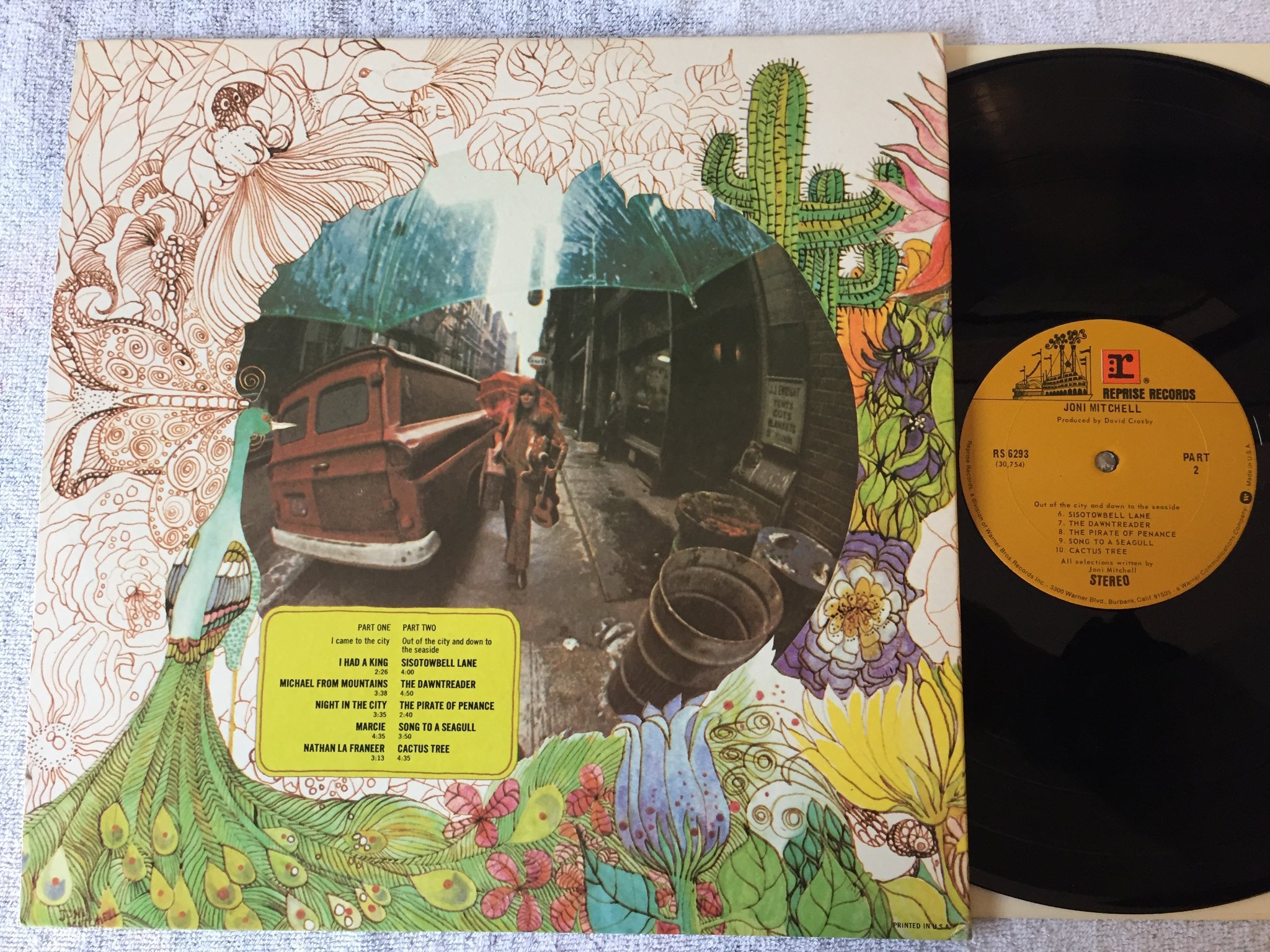 Omslagsbild för skivan JONI MITCHELL s/t  LP  US REPRISE RS 6293