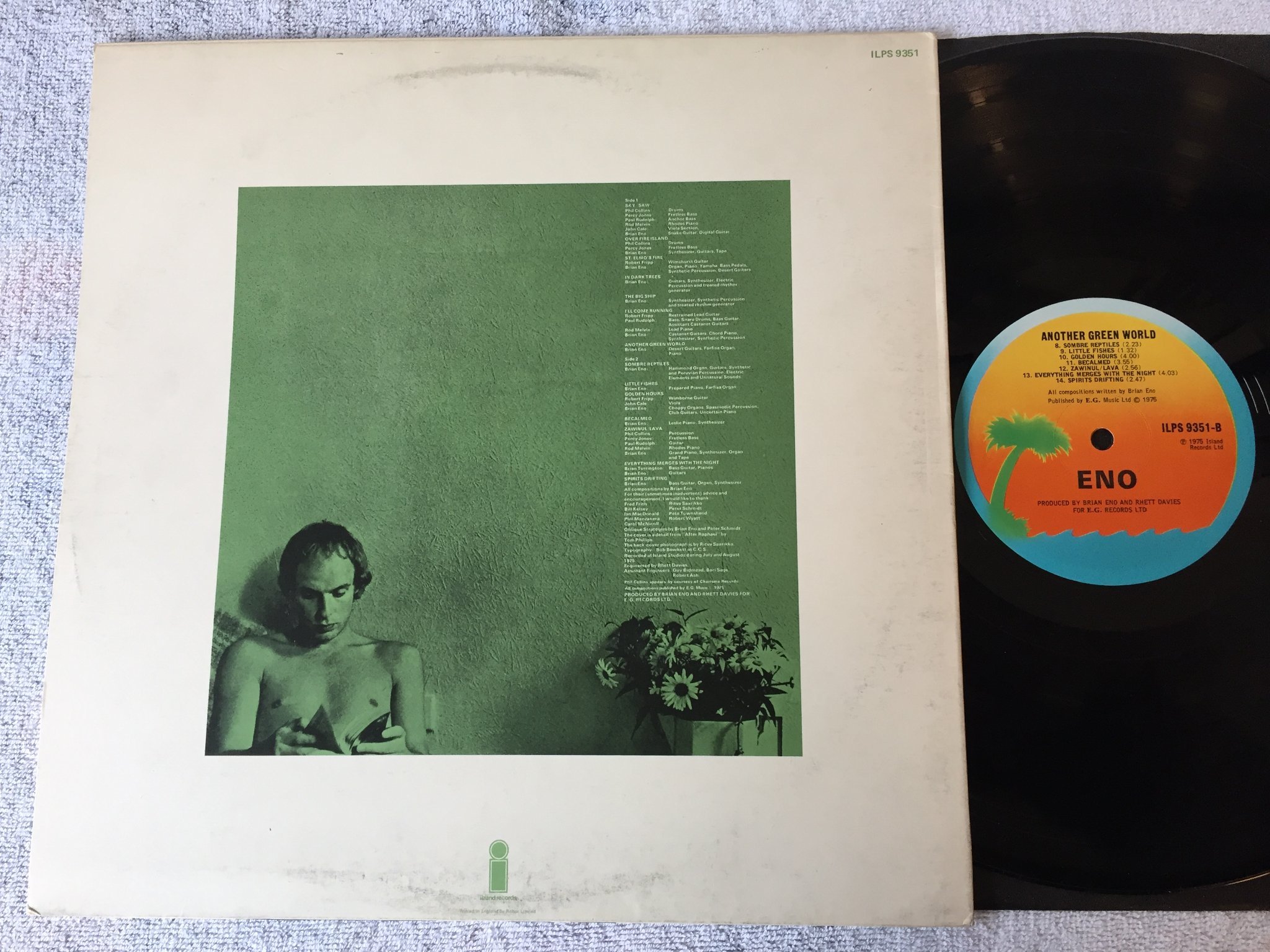 Omslagsbild för skivan ENO another green world LP -75 UK ISLAND ILPS 9351