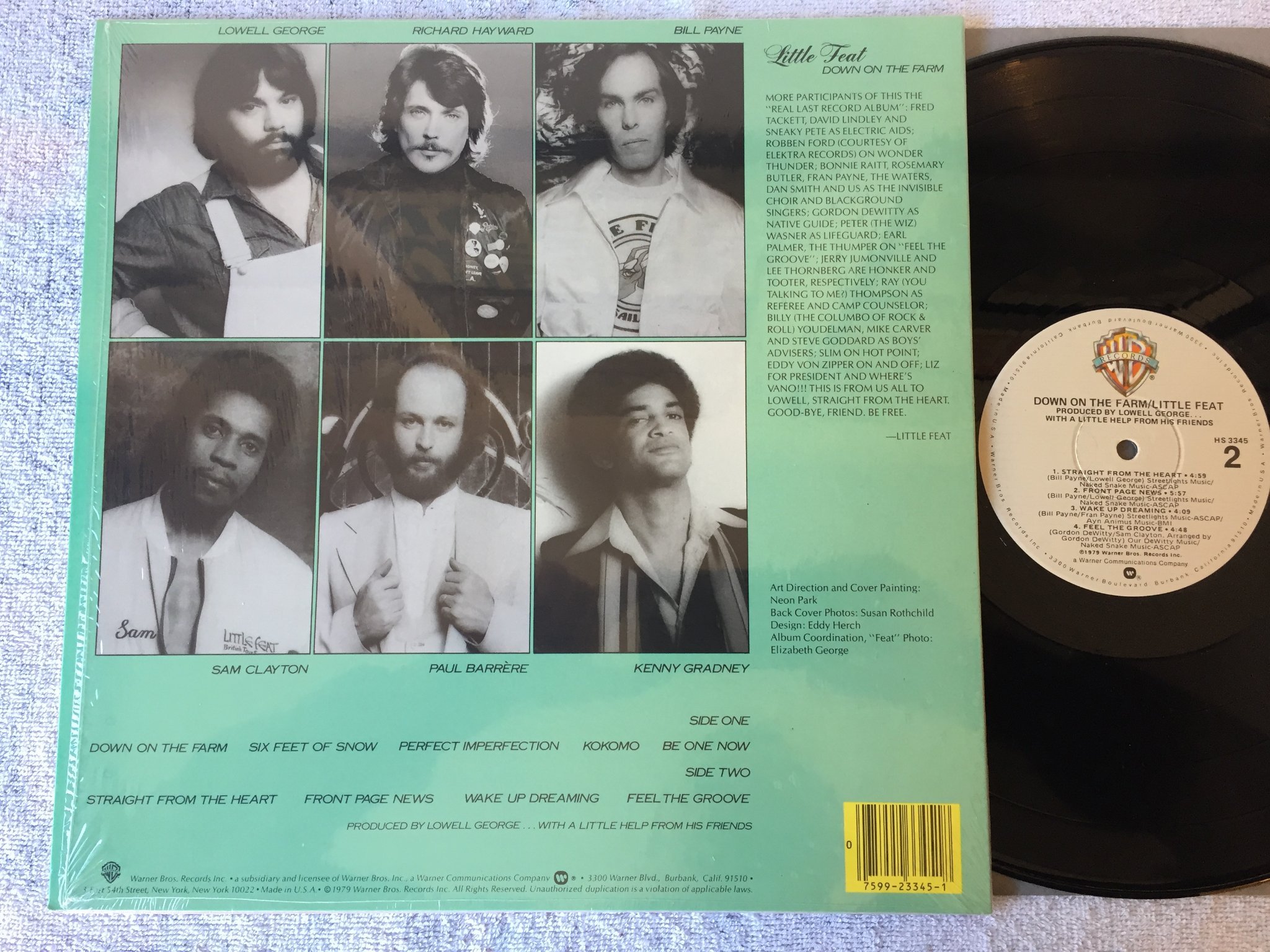 Omslagsbild för skivan LITTLE FEAT down on the farm LP -79 US WARNER BROS HS 3345