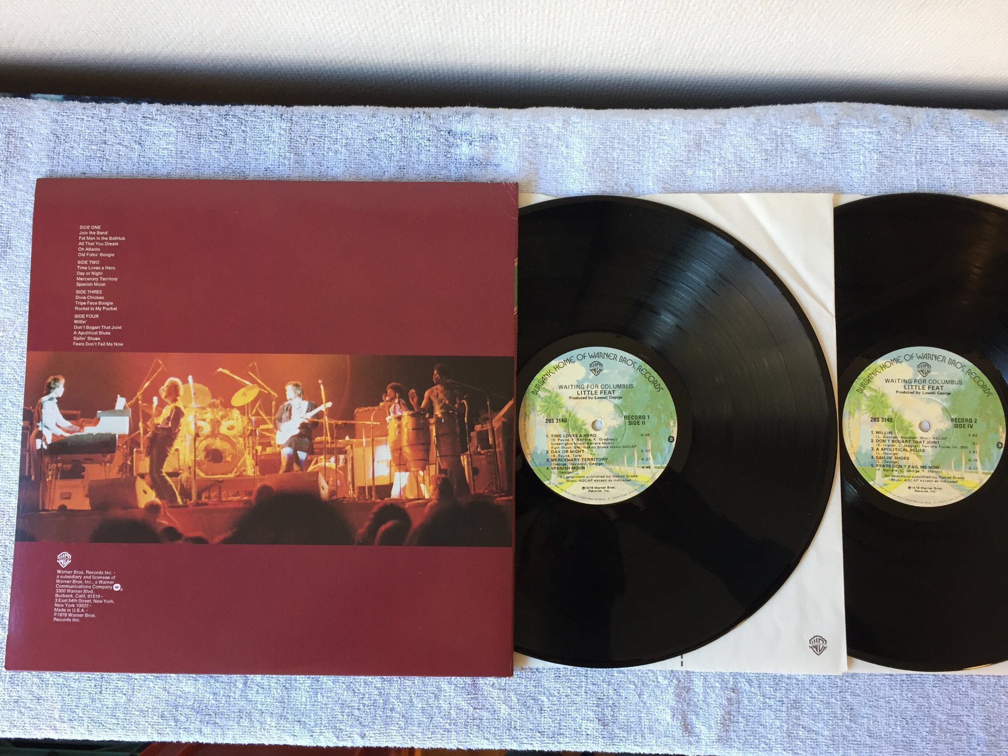 Omslagsbild för skivan LITTLE FEAT waiting for Columbus LP -78 US WARNER BROS 2BS 3140