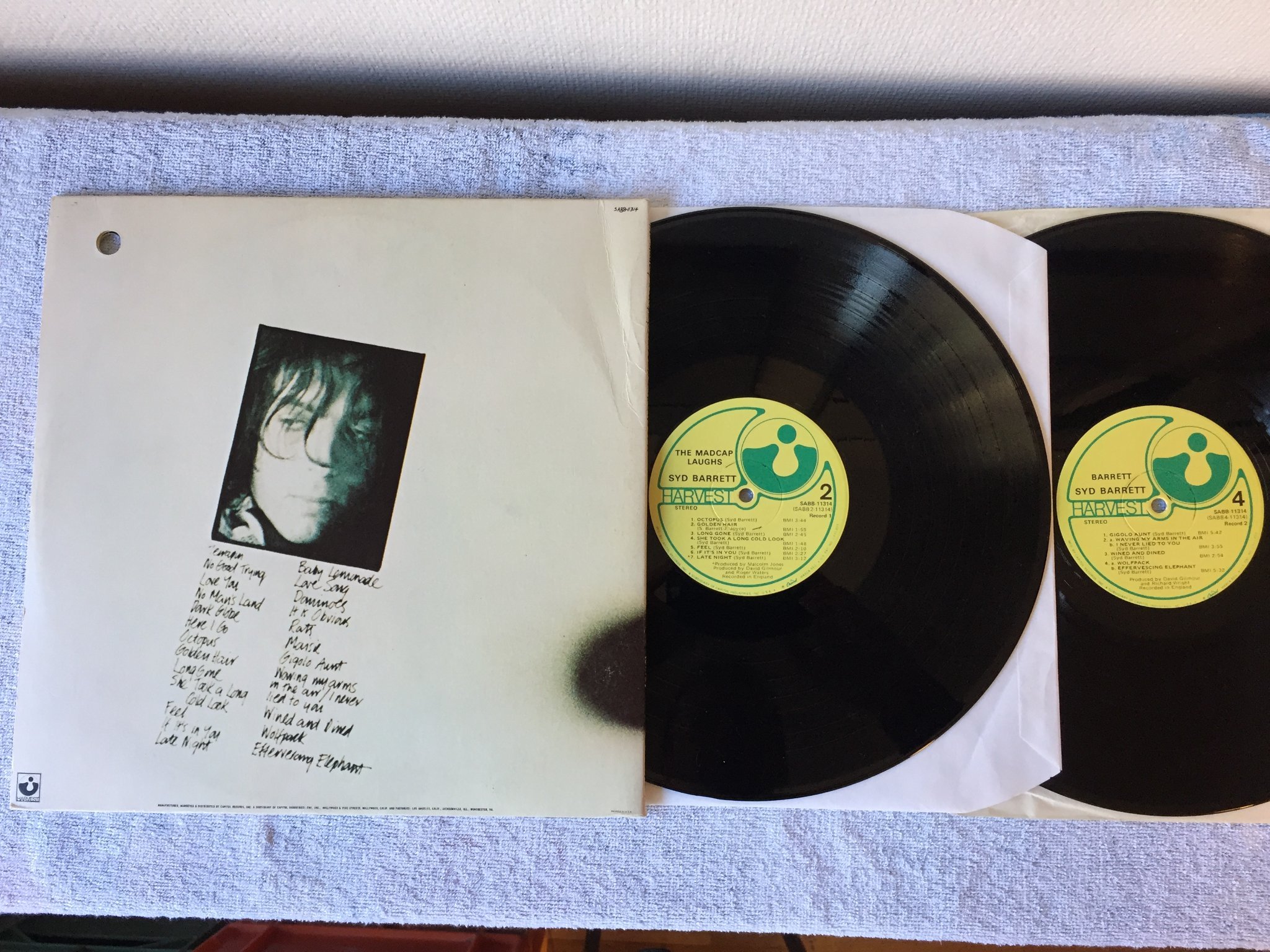 Omslagsbild för skivan SYD BARRETT Barrett 2xLP US HARVEST SABB-11314