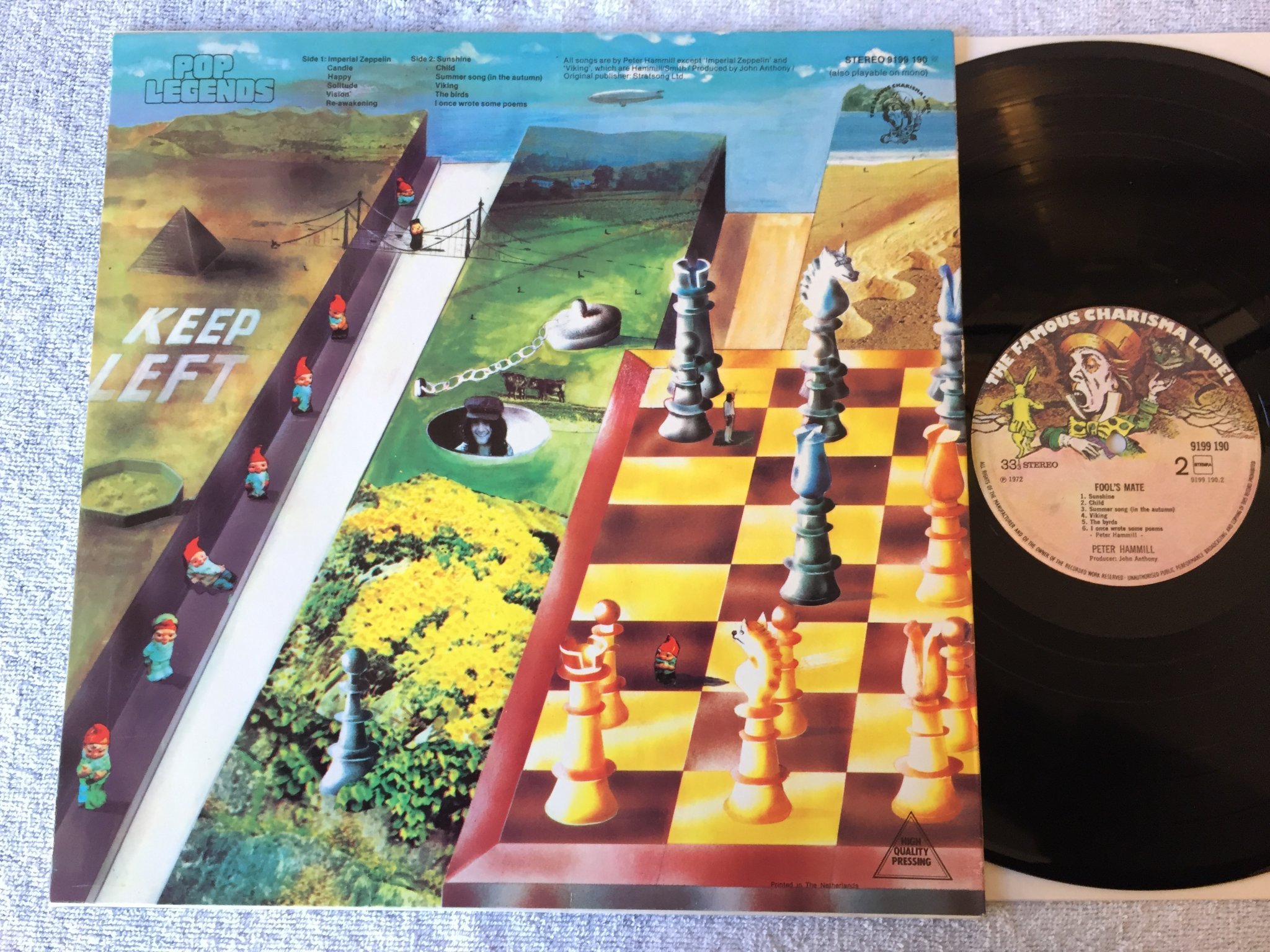 Omslagsbild för skivan PETER HAMMILL fool’s mate LP -72 Hol THE FAMOUS CHARISMA LABEL 9199190