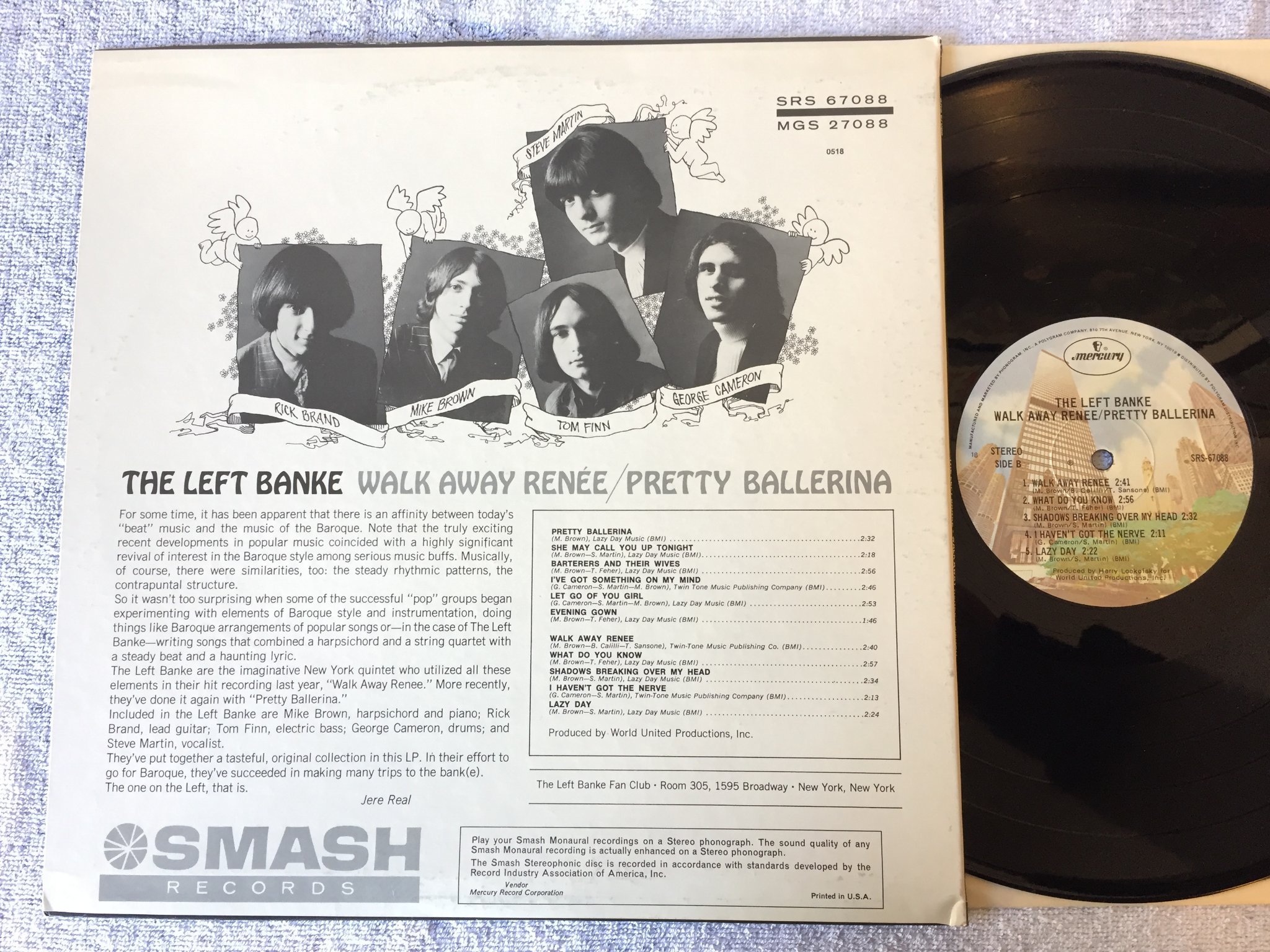Omslagsbild för skivan THE LEFT BANKE walk away Renee LP  US MERCURY SRS 67088