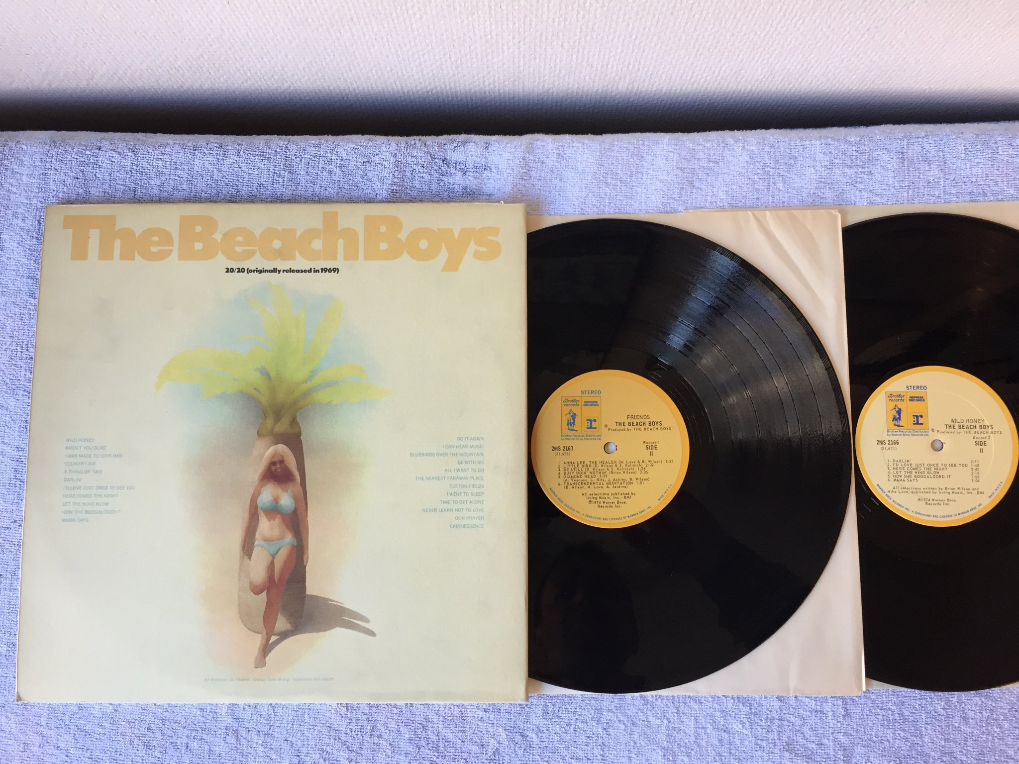 Omslagsbild för skivan THE BEACH BOYS wild honey & 20/20 2xLP US REPRISE 2MS 2166