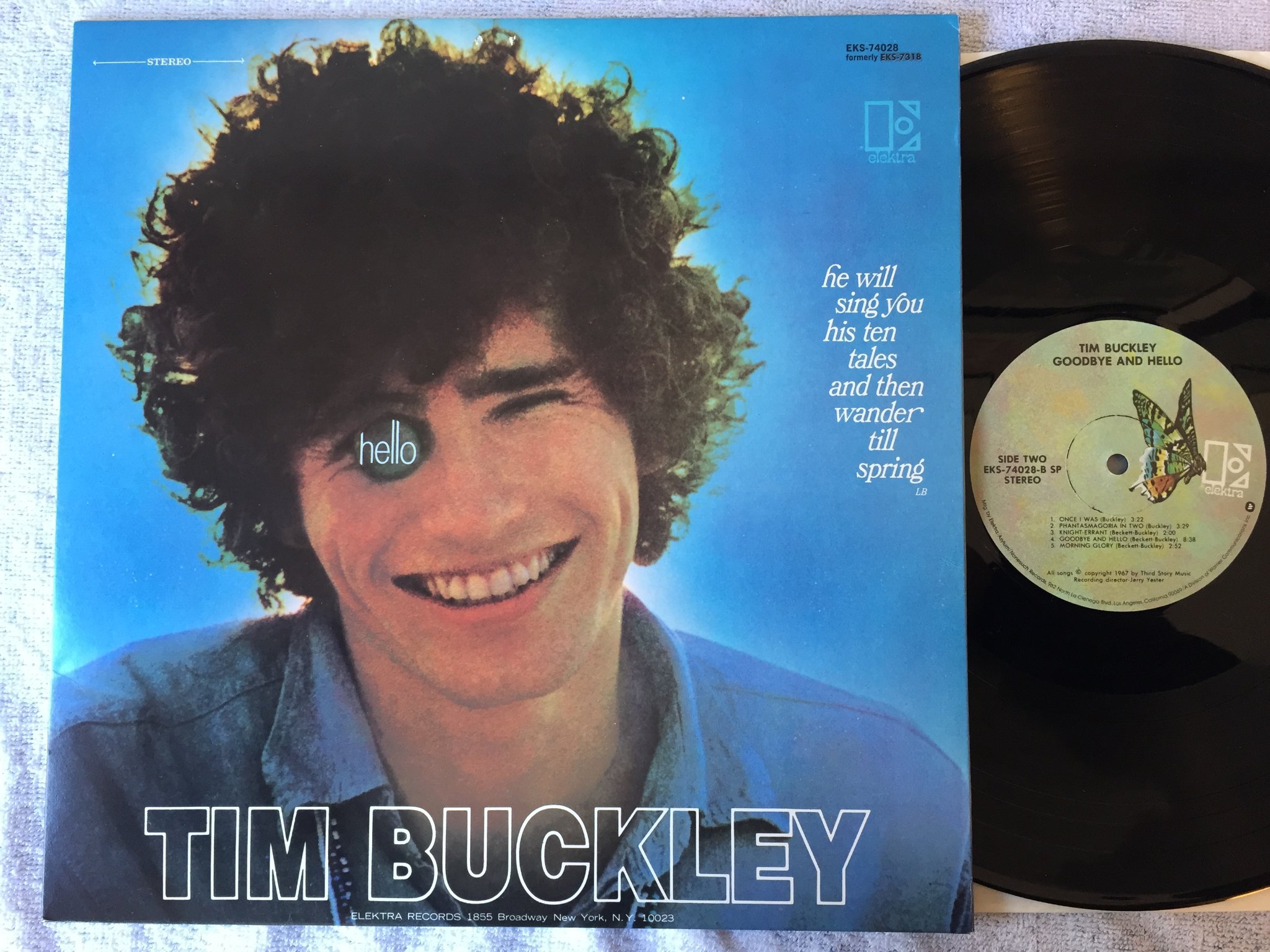 Omslagsbild för skivan TIM BUCKLEY goodbye and hello LP US ELEKTRA EKS-74028 SP