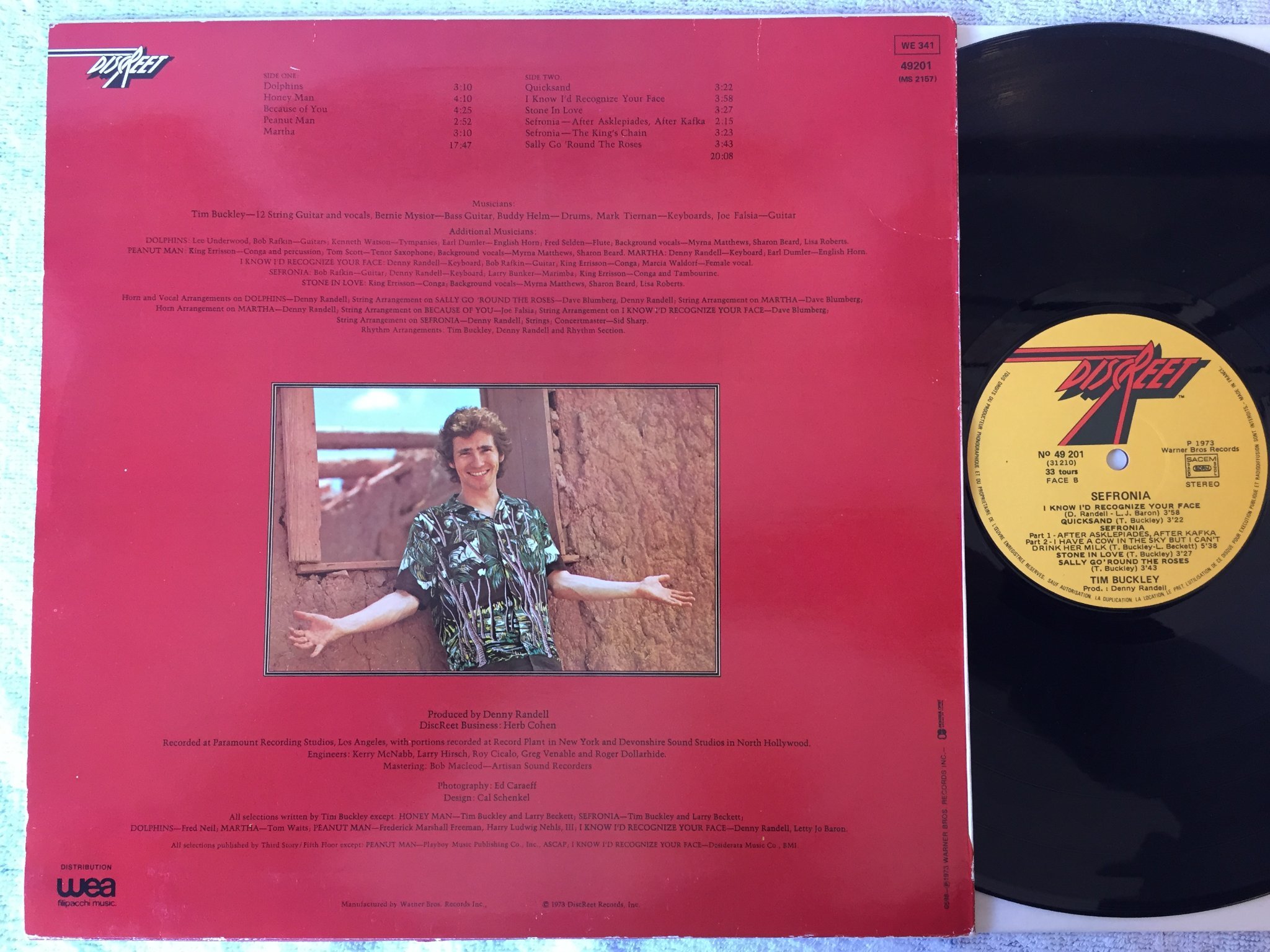 Omslagsbild för skivan TIM BUCKLEY sefronia LP Fra DISCREET 49201