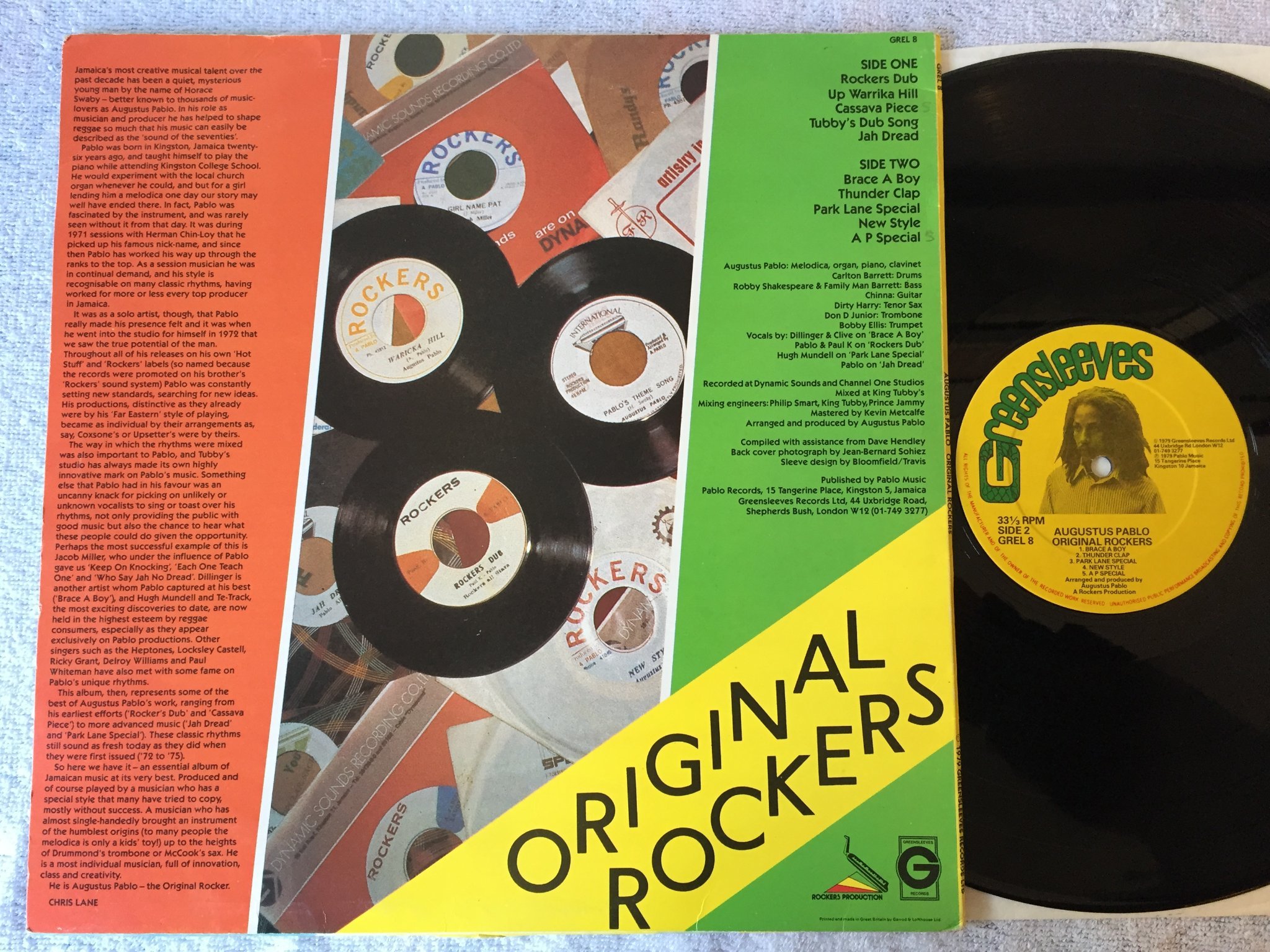 Omslagsbild för skivan AUGUSTUS PABLO original rockers LP -79 UK GREENSLEEVES GREL 8 