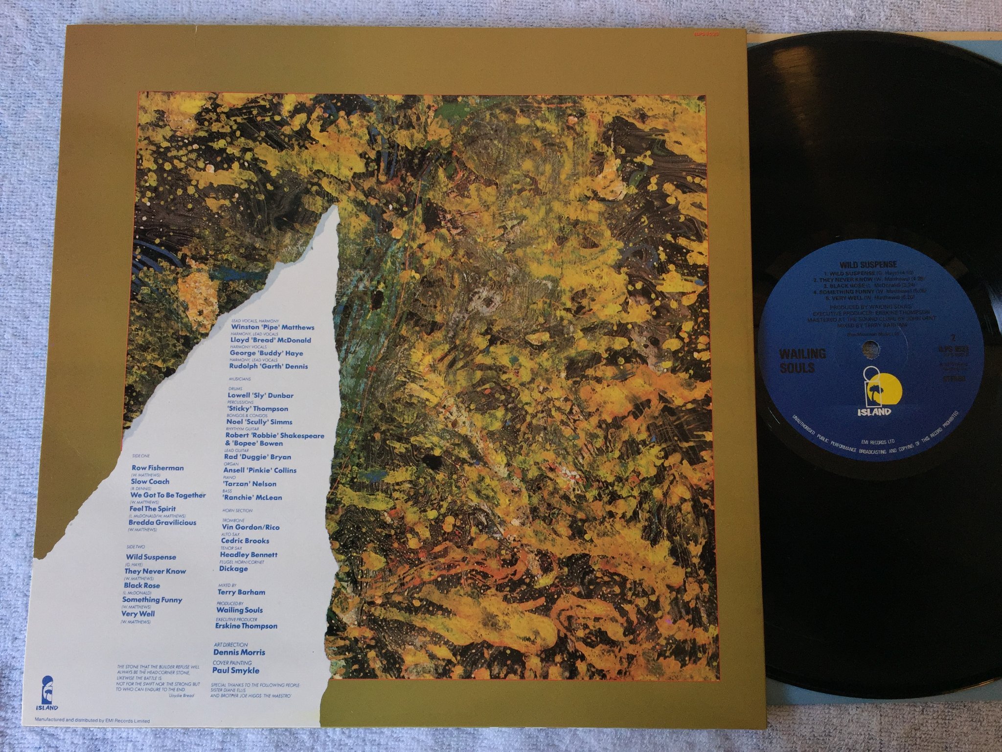 Omslagsbild för skivan WAILING SOULS wild suspense LP -79 UK ISLAND ILPS 9523