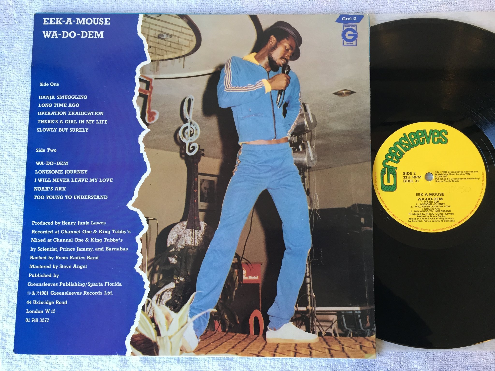 Omslagsbild för skivan EEK-A-MOUSE wa-do-dem L P -82 UK GREENSLEEVES GREL 31