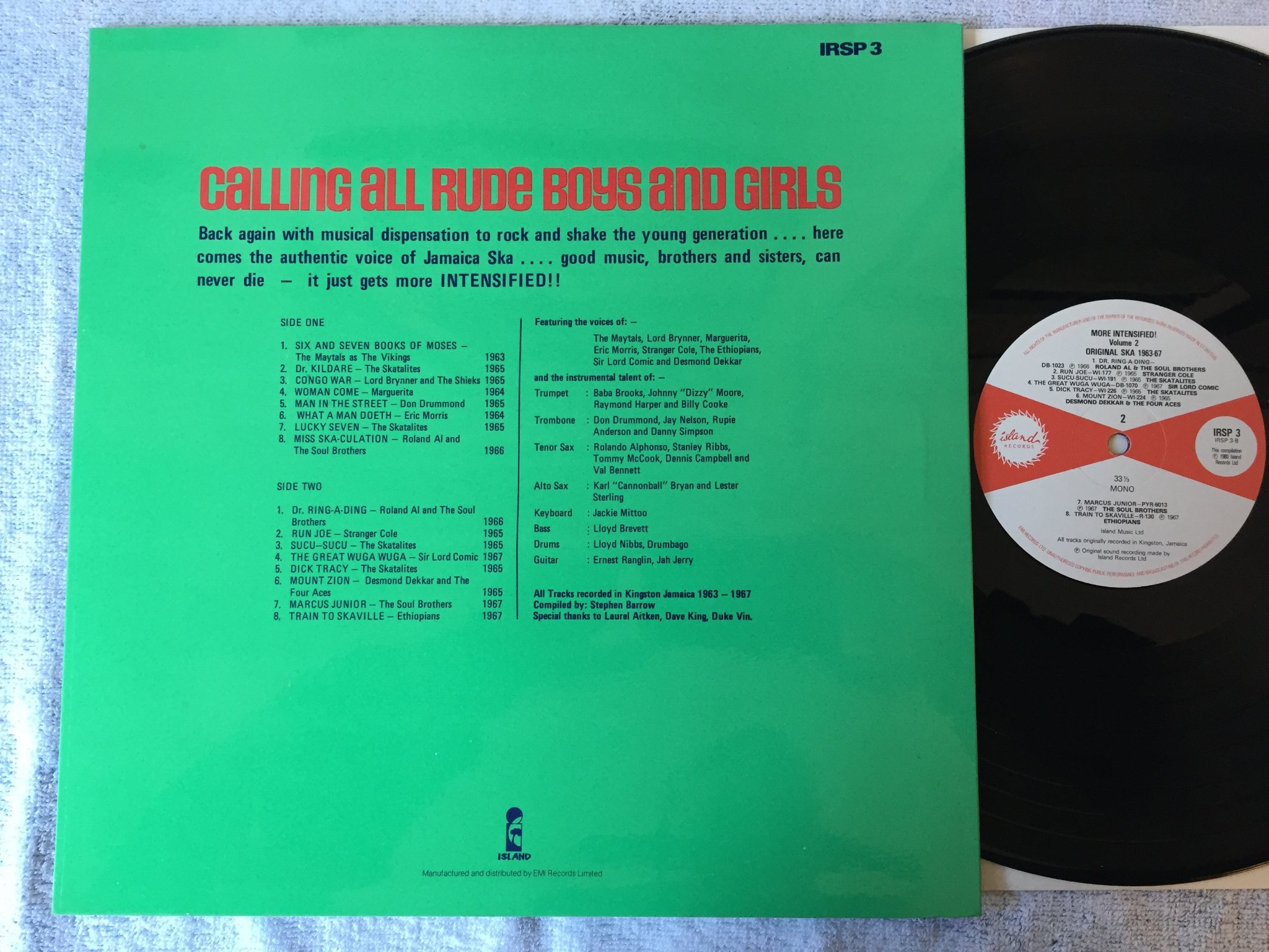 Omslagsbild för skivan V/A original ska 1963-67 VOL 2  LP ISLAND IRSP 3